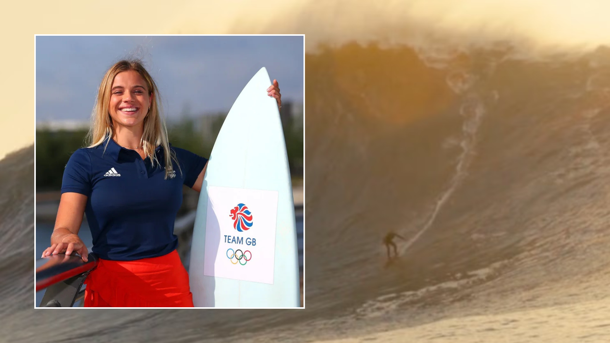 British surfer claims women's world record for riding largest wave ever as she waits for confirmation