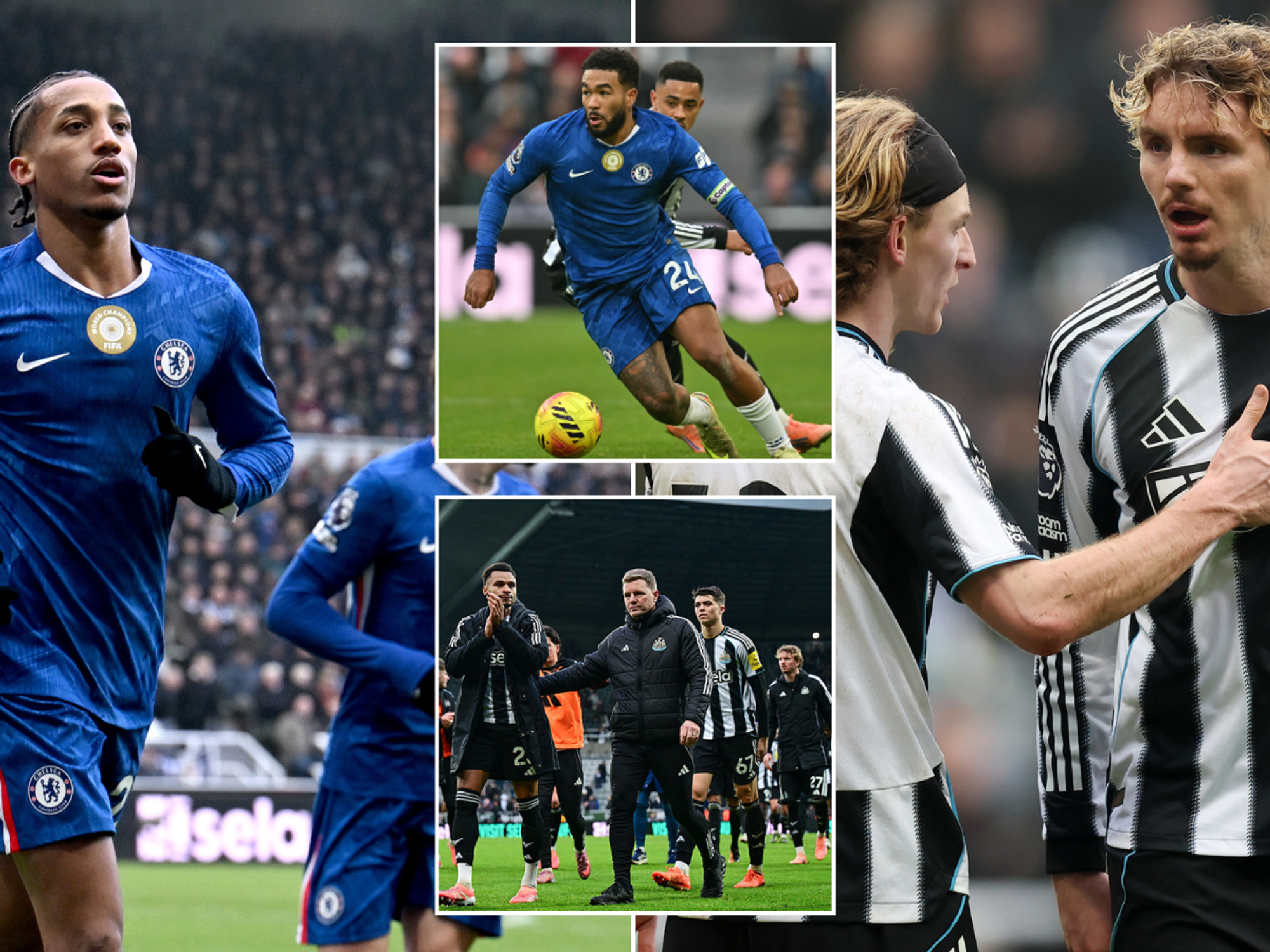 Newcastle bottle two-goal lead in Chelsea draw as Reece James leads stunning comeback with freeki...