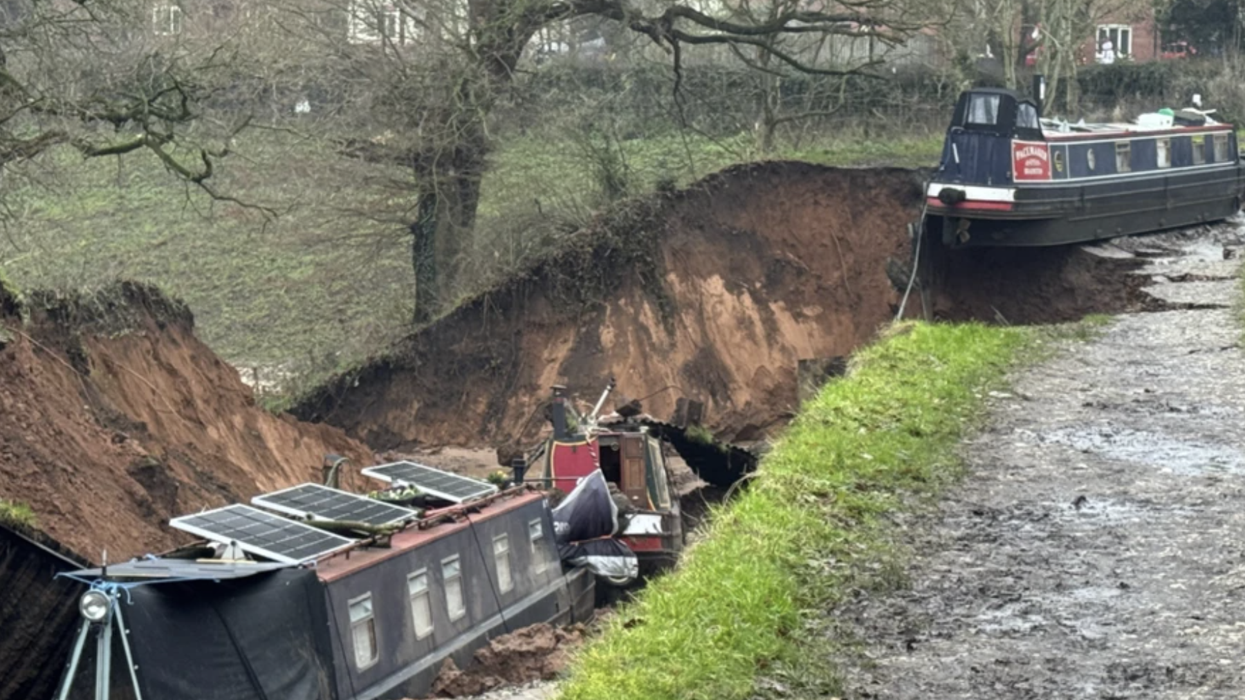 Sinkhole sparks major incident as locals urged to avoid area after canal landslip