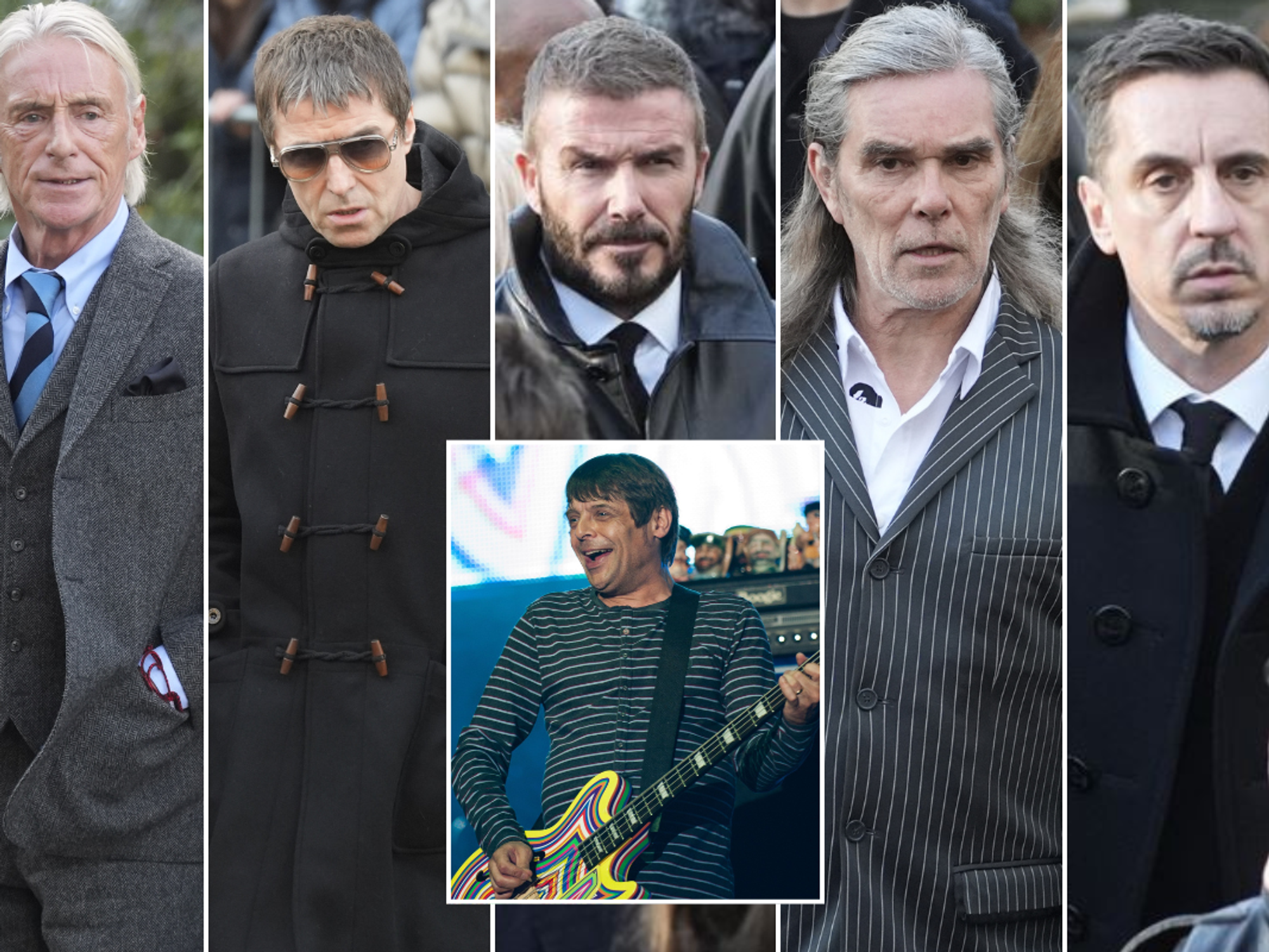 Gary 'Mani' Mounfield funeral: Sir David Beckham leads line of celebrity attendees at Stone Roses...