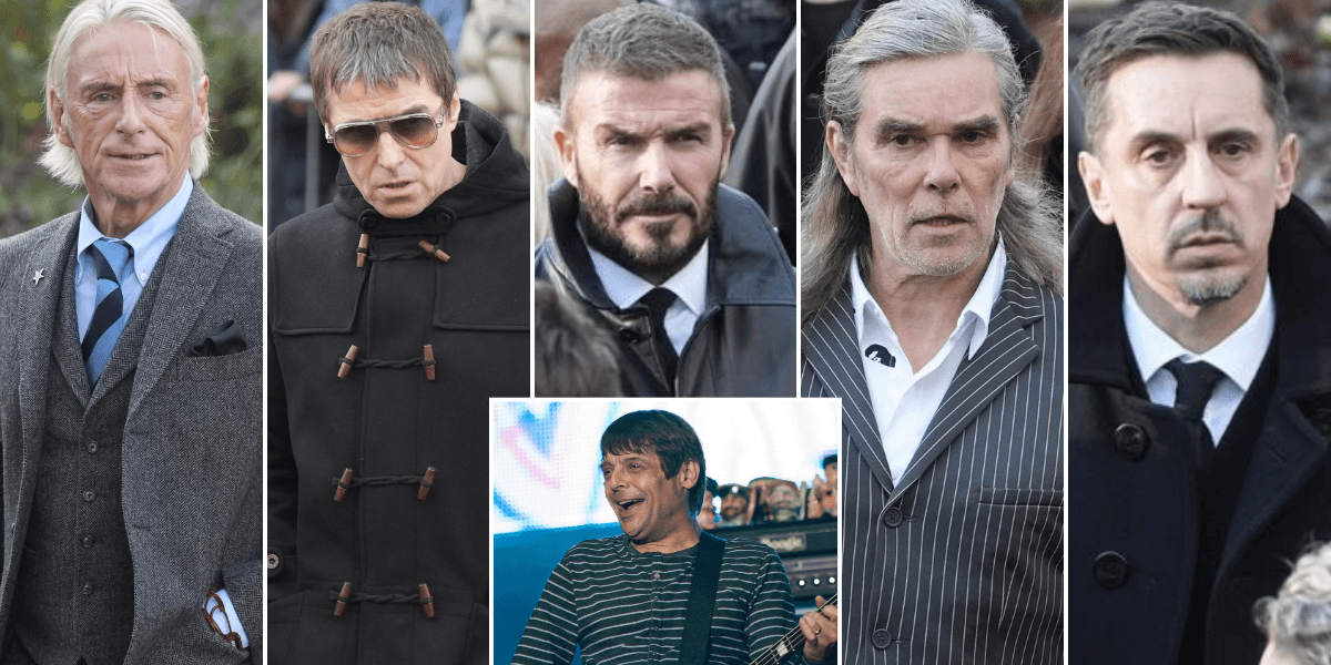 Sir David Beckham leads long line of celebrity attendees at Stone Roses star’s farewell Sir David Beckham leads long line of celebrity attendees at Stone Roses star’s farewell