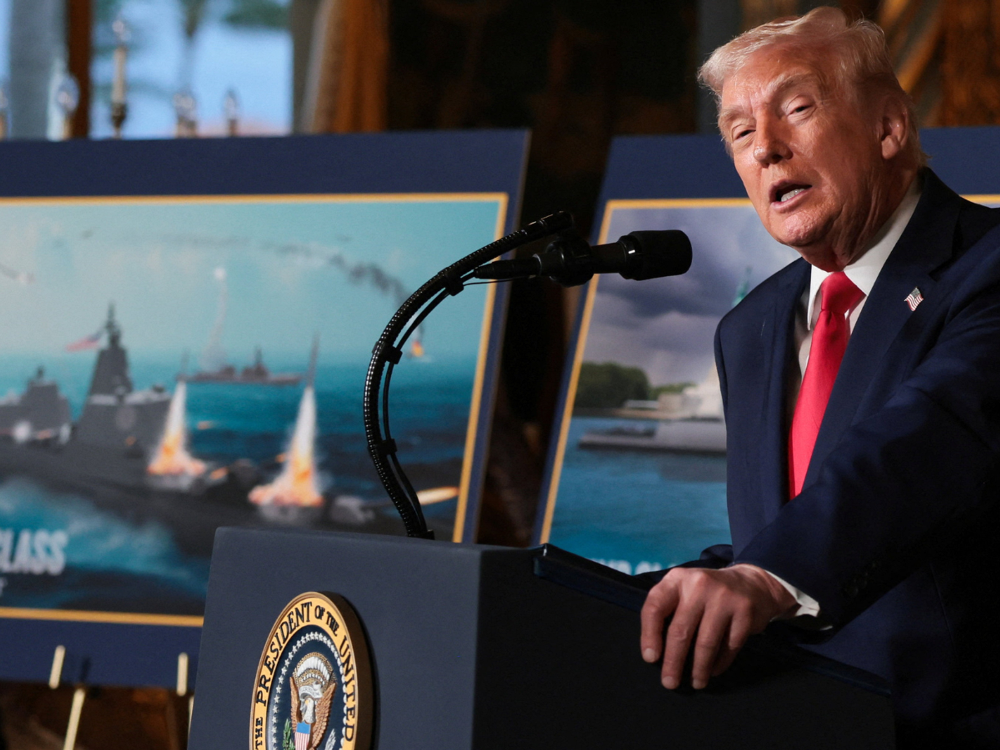 'More powerful than any ever built!' Donald Trump unveils 'Golden Fleet' of US Navy battleships