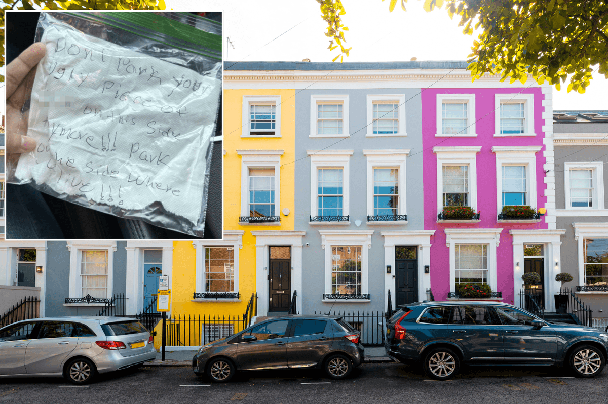 Homeowner shocked after finding neighbour's passive aggressive note on her 'ugly' car