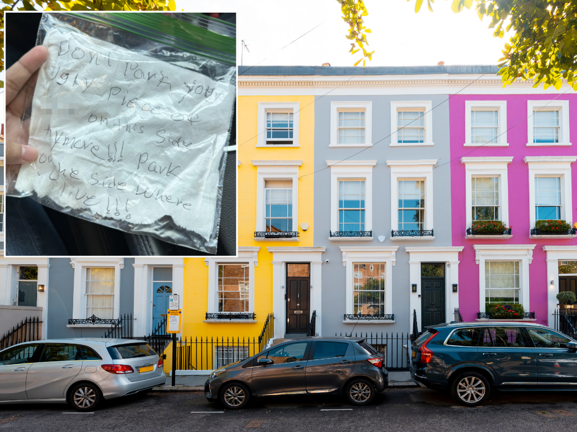 Homeowner shocked after finding neighbour's passive aggressive note on her 'ugly' car