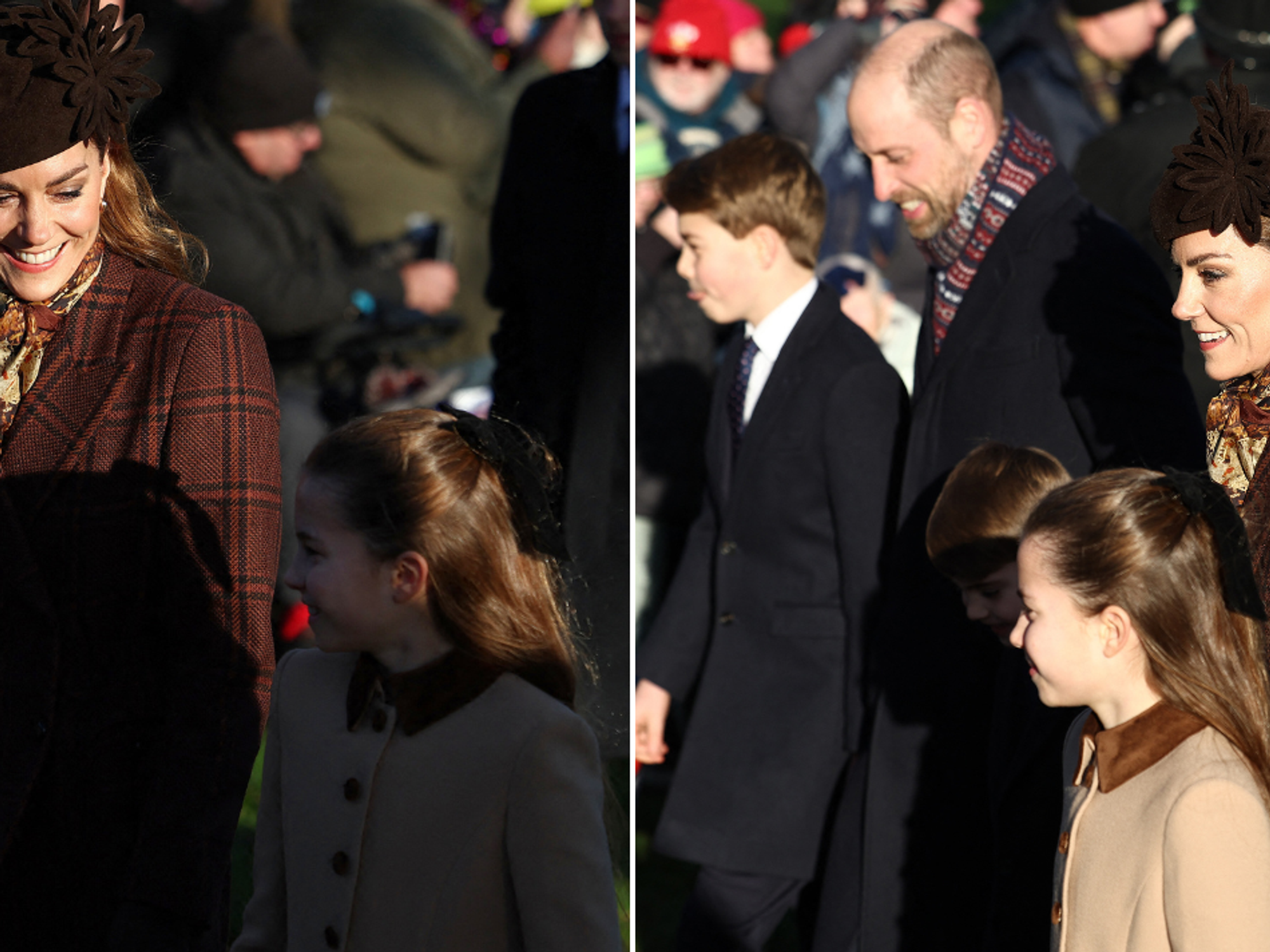 Princess Kate and Prince William bring George, Charlotte and Louis to Sandringham for Christmas D...