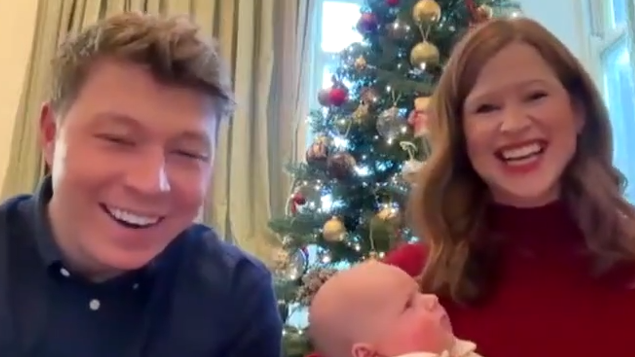 Patrick, Emily and Baby George share first Christmas morning with GB News viewers
