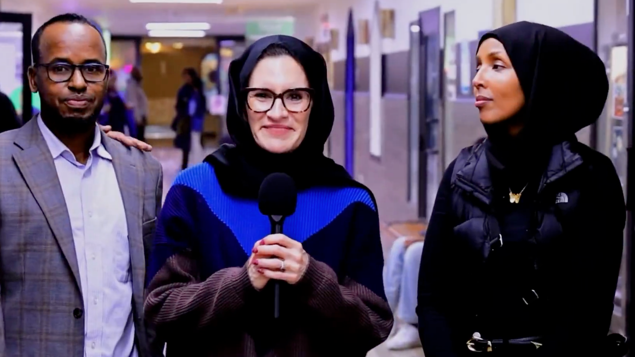 Minnesota's Catholic Lieutenant Governor wears a hijab in public protest against Donald Trump