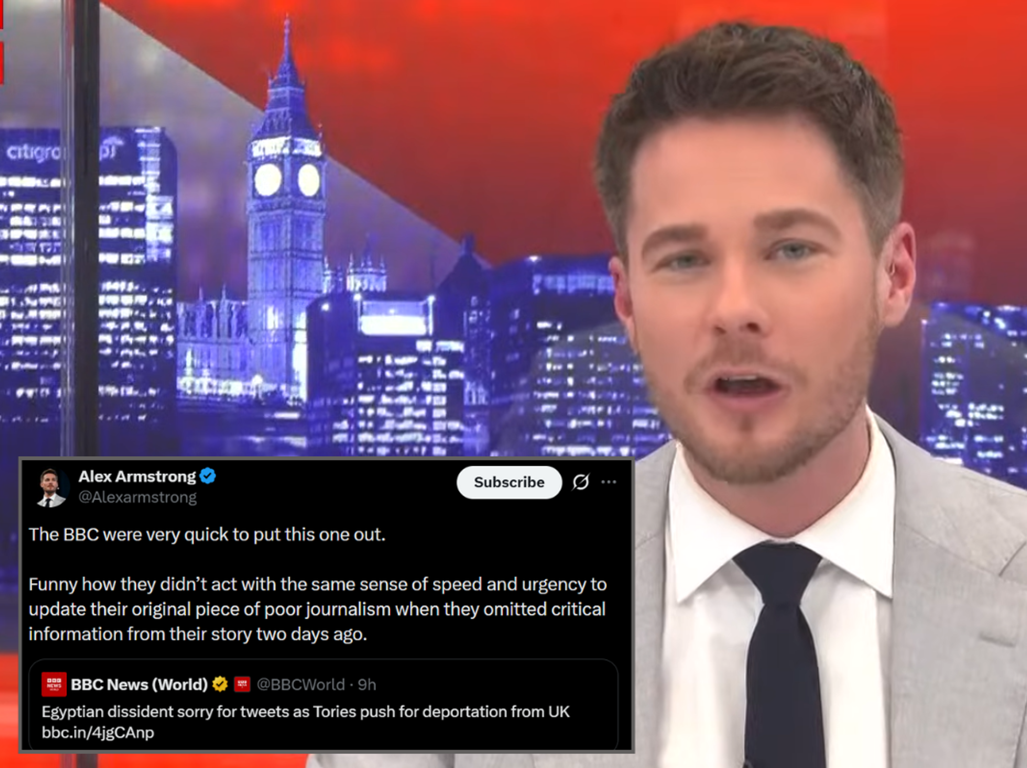 GB News star rips into BBC over 'biased' Alaa Abdel Fattah coverage