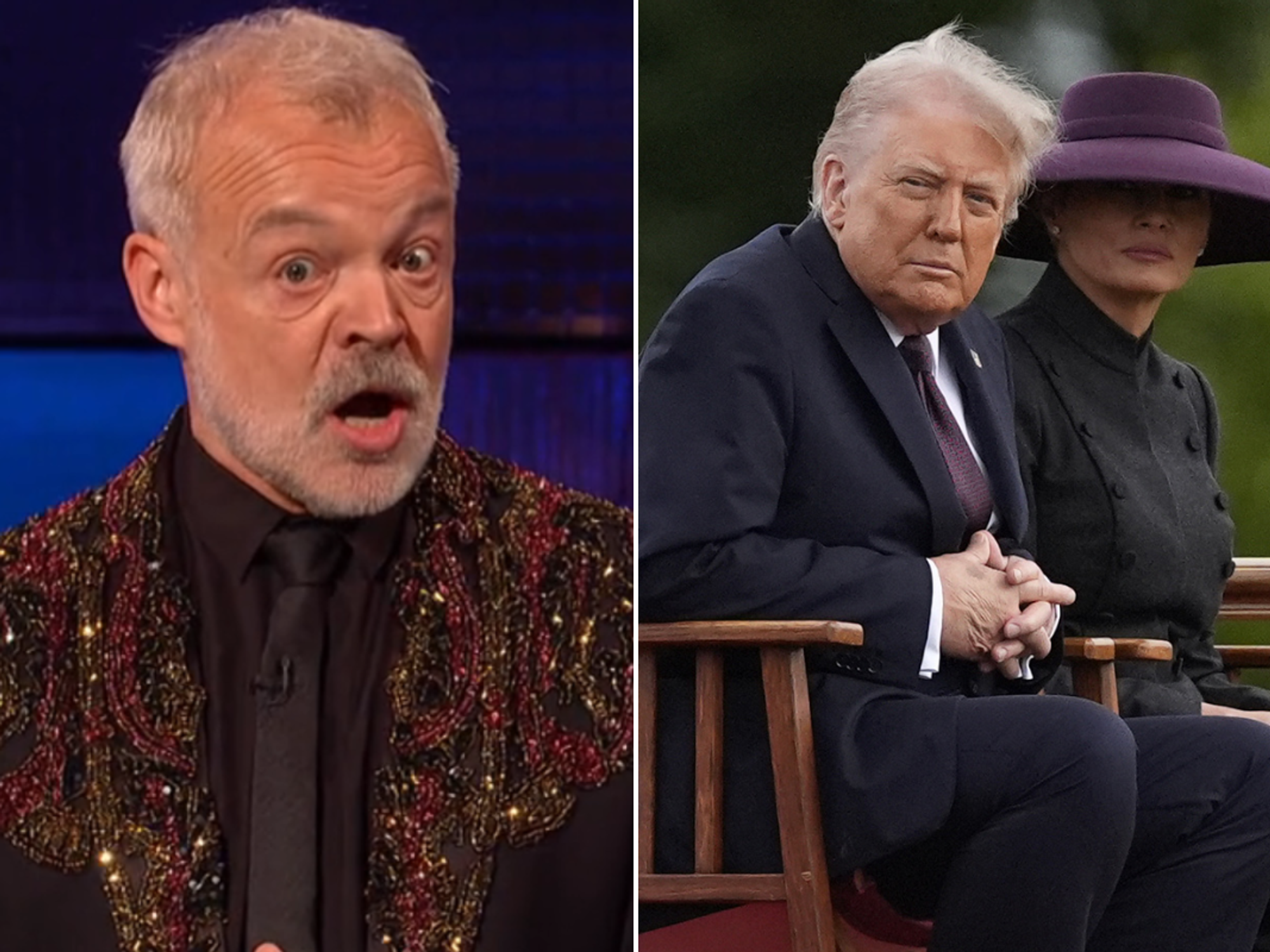 Graham Norton mocks Donald Trump moments into BBC NYE special as he delivers brutal Melania remar...