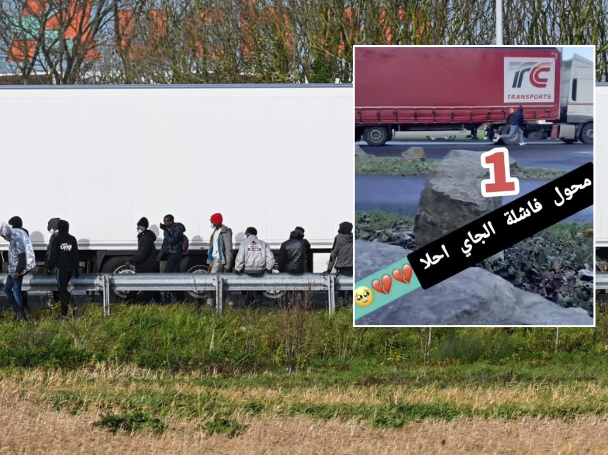 Migrants in France share social media video tutorial on how to smuggle themselves into Britain