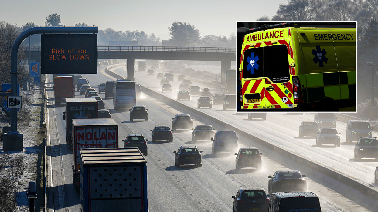 Teenage girl falls out of ambulance onto busy motorway while being rushed to hospital
