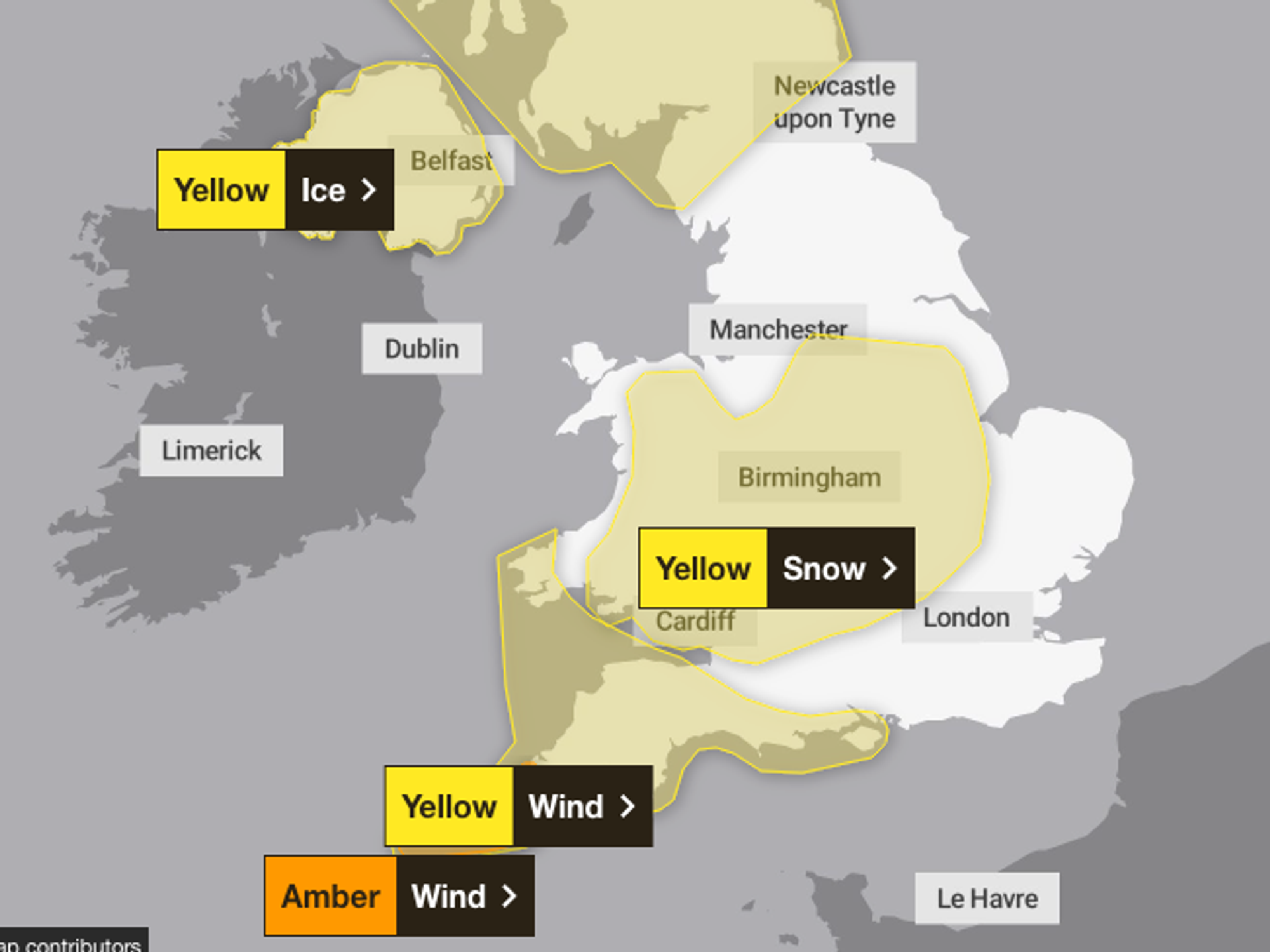 Met Office issues latest amber weather alerts as yet more regions under 'danger to life' warning