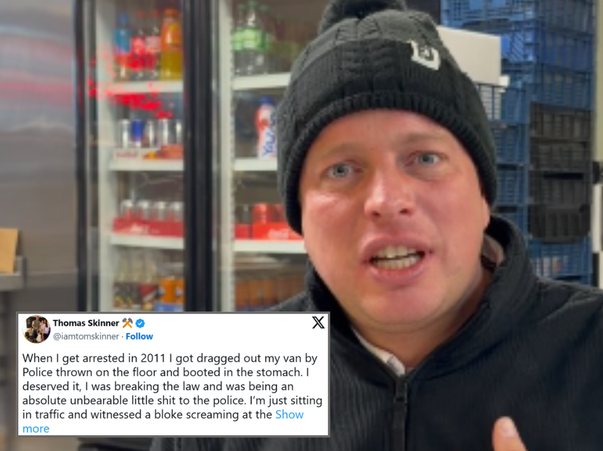 Tom Skinner fumes 'police have gone soft' as BBC Strictly star recalls own arrest ordeal compared...