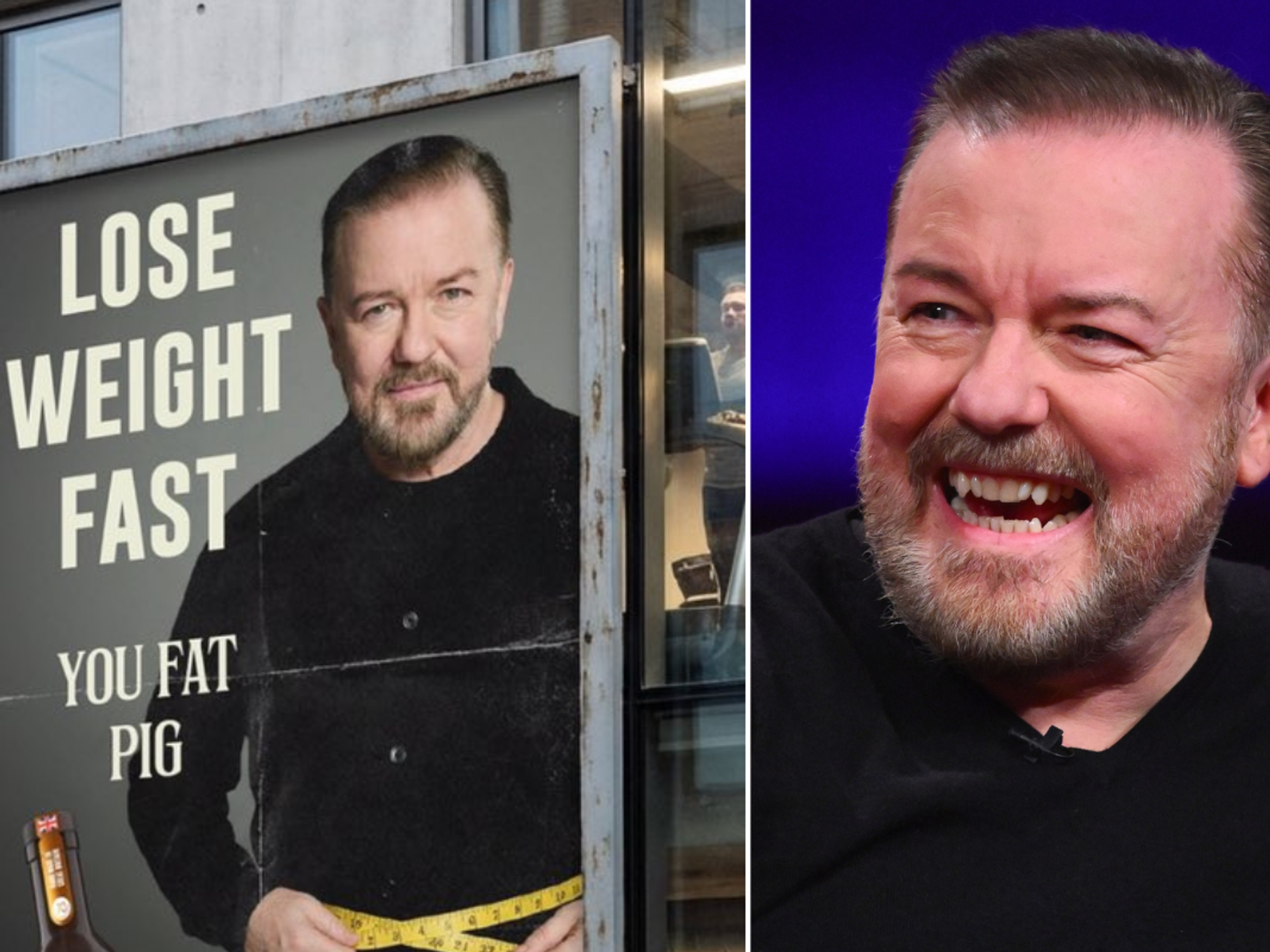 Ricky Gervais brutally fires back after facing complaints for 'mean' and 'cruel' drinks advert