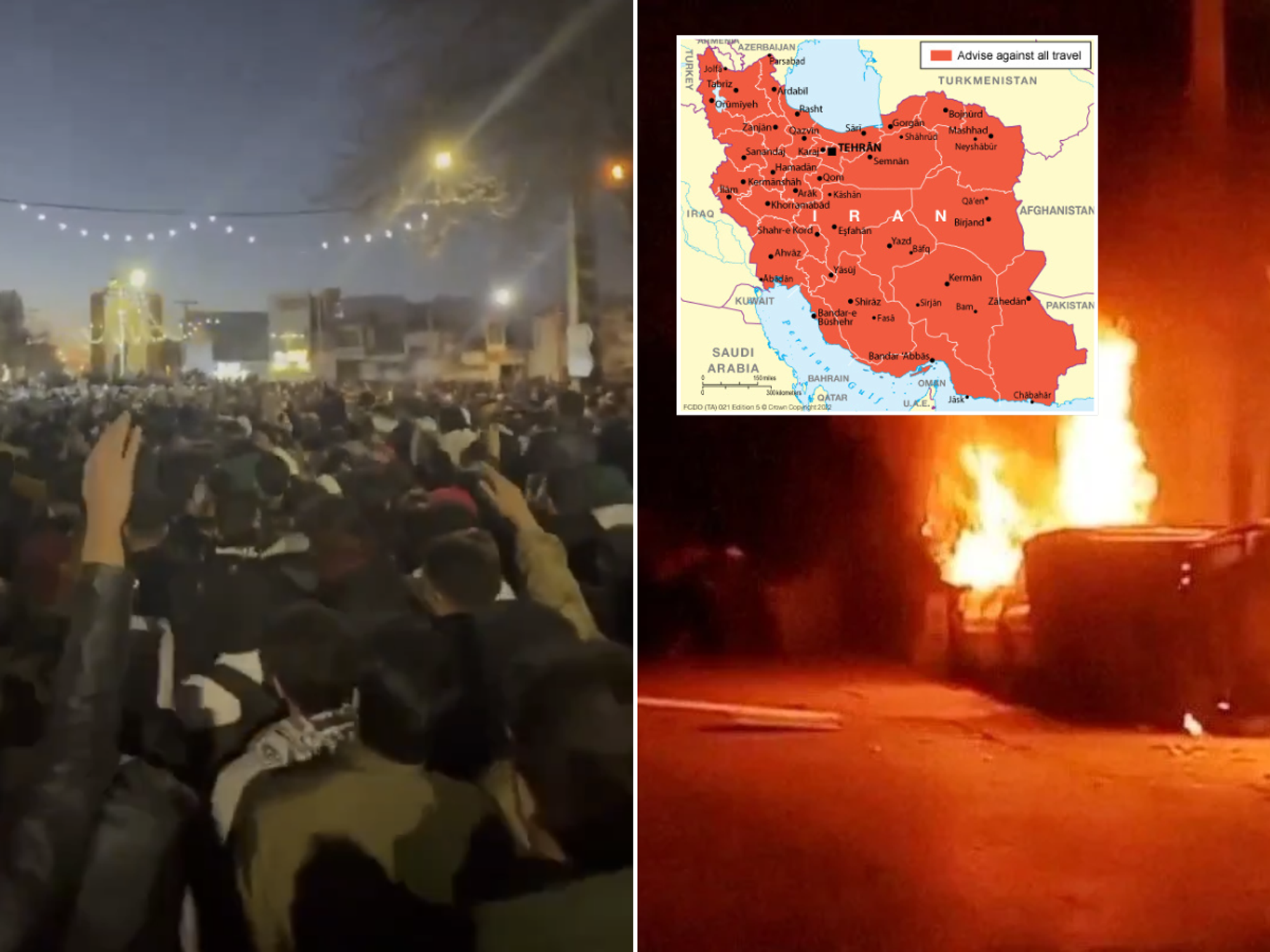FCDO issues urgent Iran travel warning as mass protests leave Islamic Republic on the brink