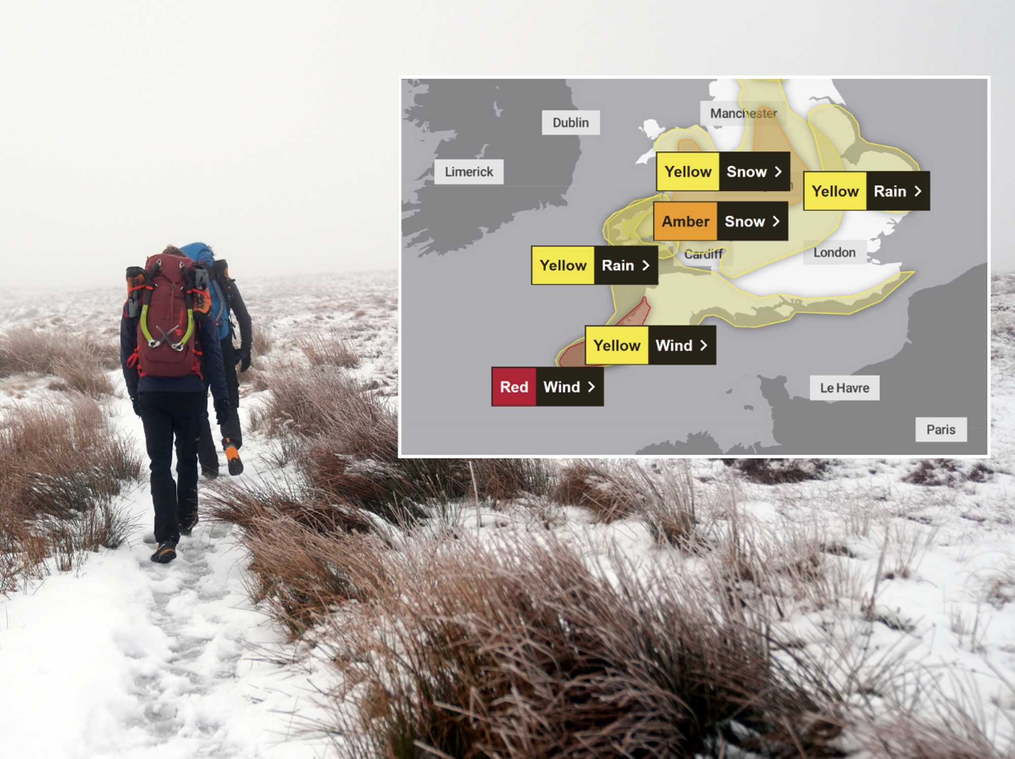 Met Office red weather warning: Extremely rare alert issued as Britons told 'take action now' ove...