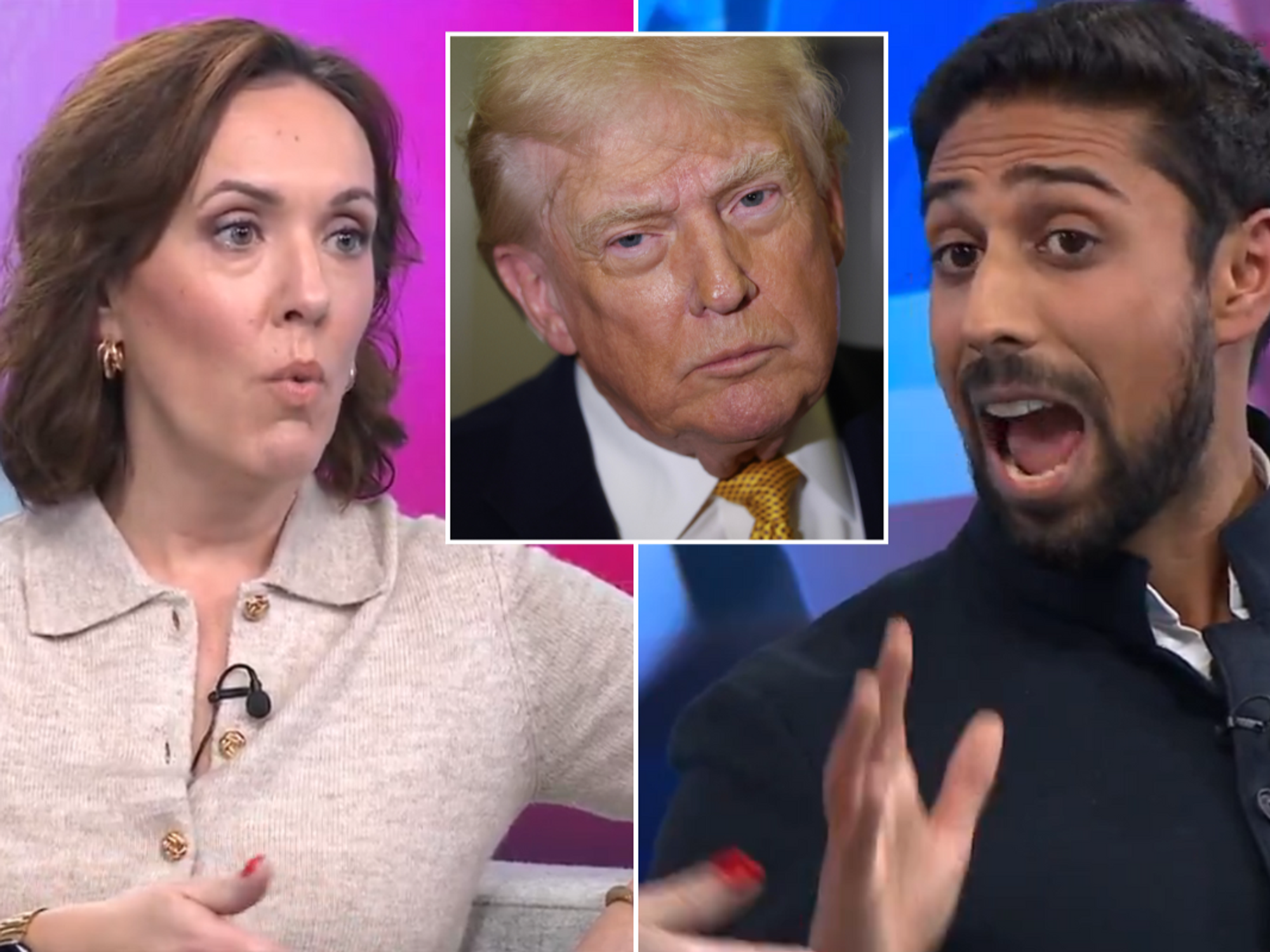 Camilla Tominey forced to shut down BBC Newsnight guest's 'ludicrous' Trump remark as fiery debat...