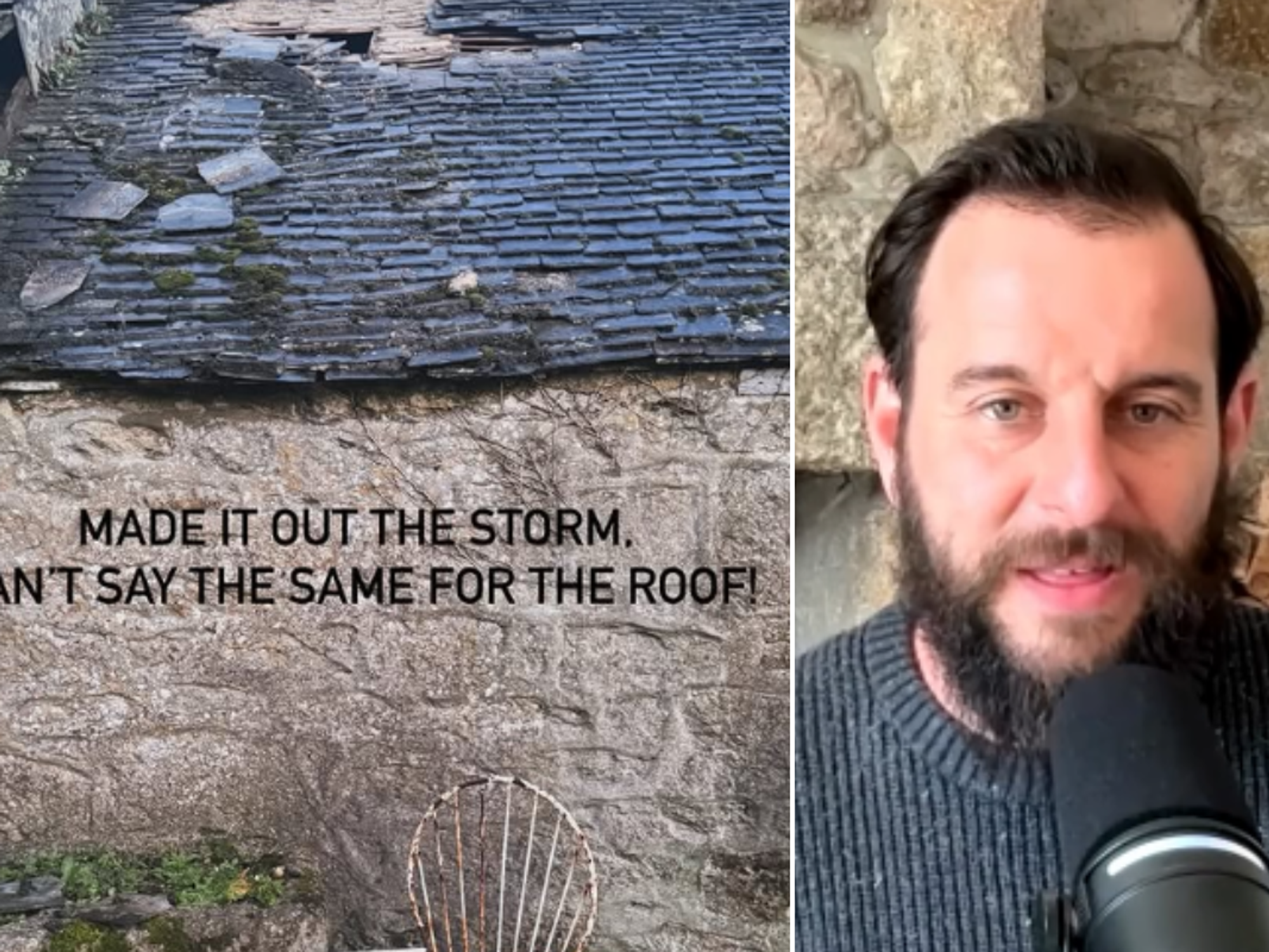 Dominic Chinea shows off aftermath of Storm Goretti as BBC The Repair Shop presenter shares damag...