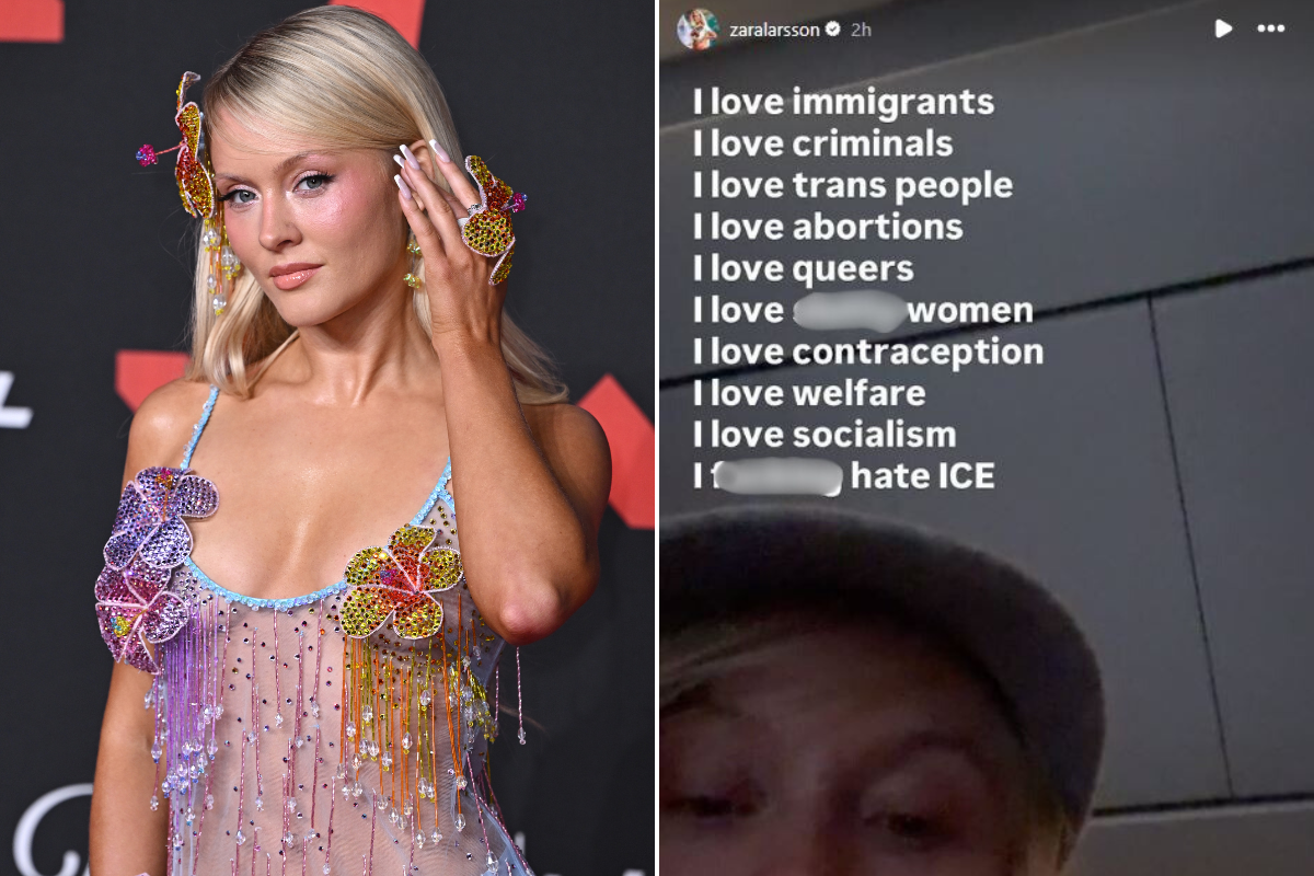 Zara Larsson rants 'I love criminals and immigrants' as singer sparks uproar with bizarre statement after ICE shooting