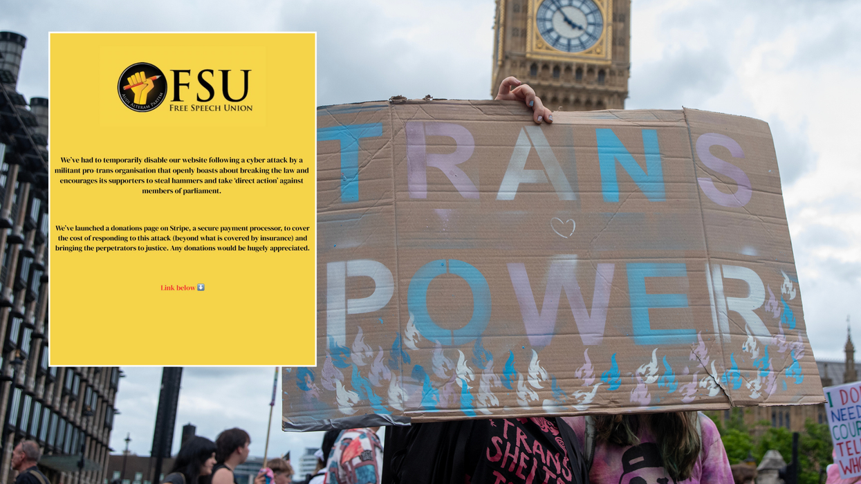 Free Speech Union hacked by 'pro-trans militants that encourages supporters to take direct action against MPs'