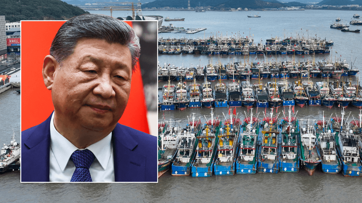 China lines up impenetrable 'floating wall' of fishing boats in drill to blockade Taiwan