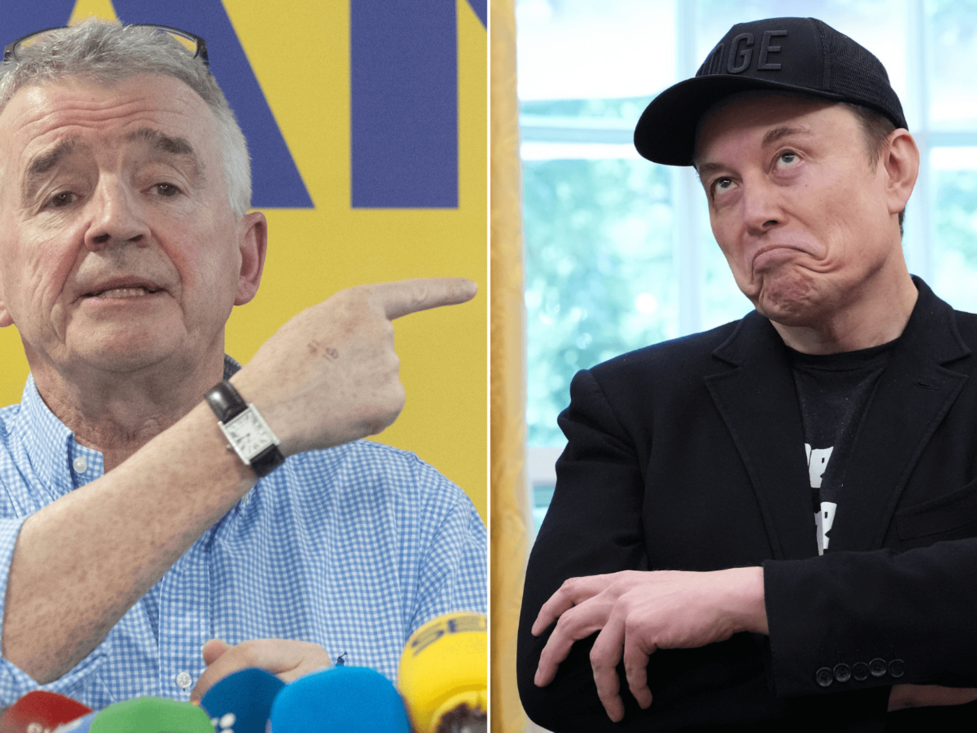 Ryanair brands Elon Musk 'idiot' in bizarre war of words after tycoon threatens to buy airline