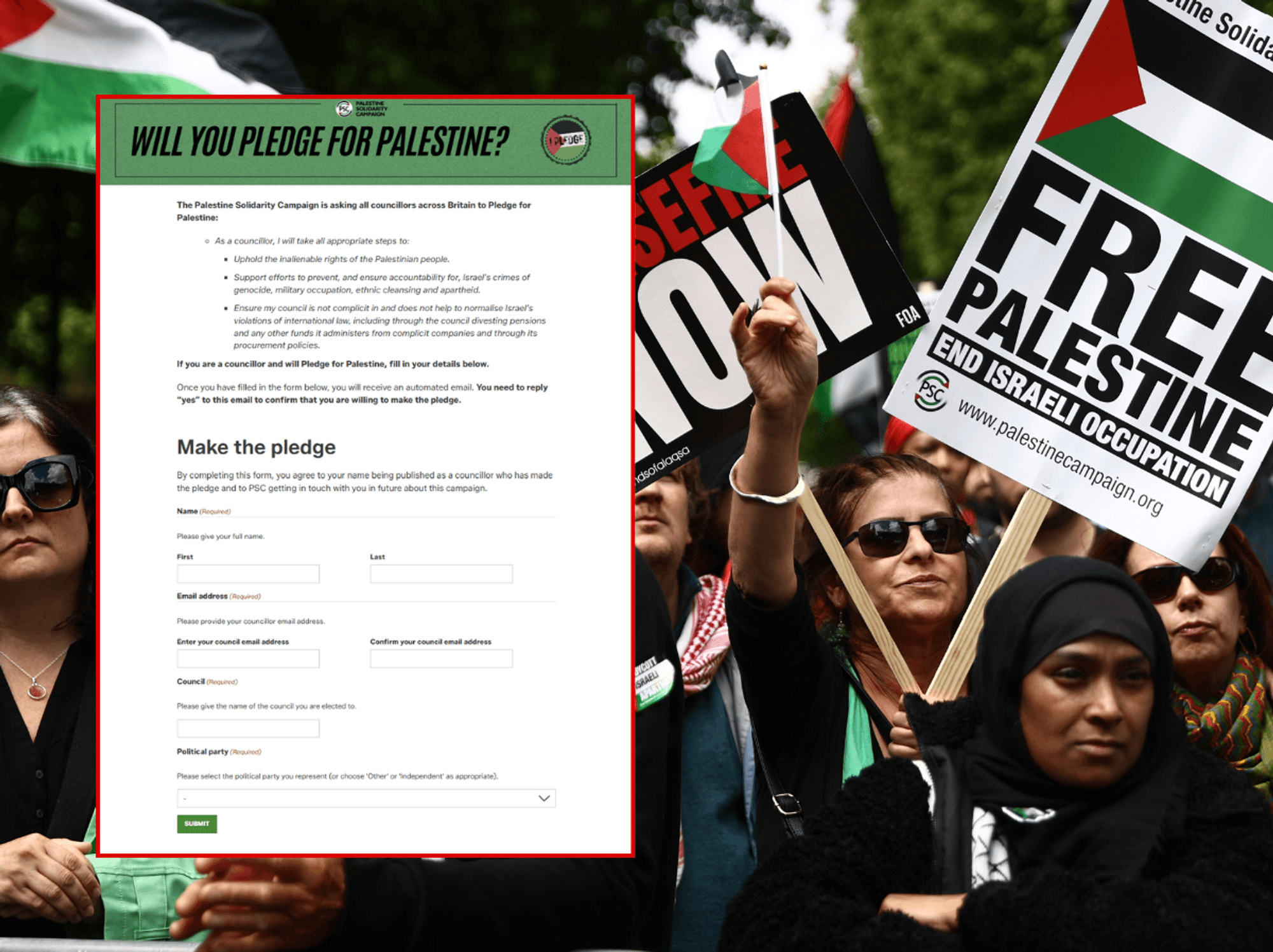 Palestine activists hound EVERY councillor in Britain in campaign of 'intimidation'