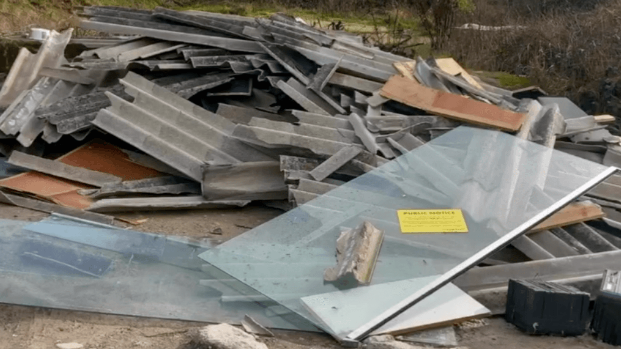 British beauty spot marred after fly-tippers illegally dump 'dangerous' asbestos waste - 'Disgusting!'