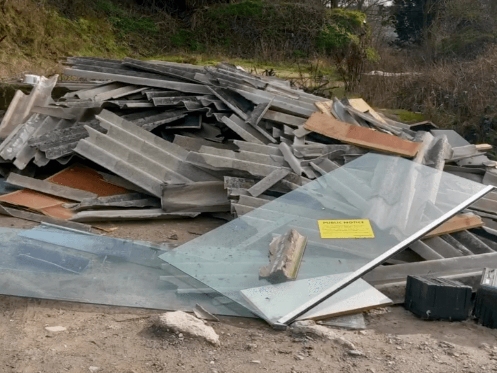 British beauty spot marred after fly-tippers illegally dump 'dangerous' asbestos waste - 'Disgusting!'