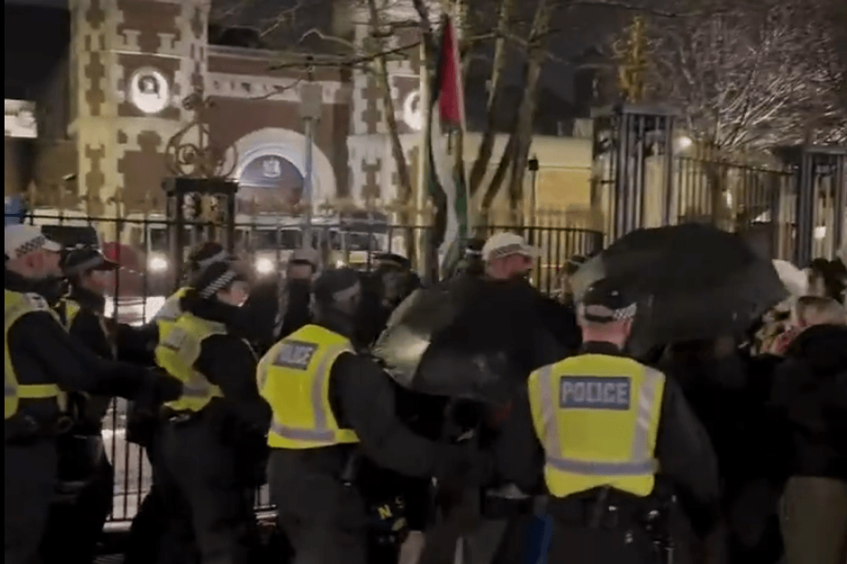 Pro-Palestine mob break into London prison as police make multiple arrests
