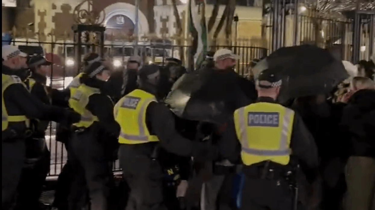 Pro-Palestine mob break into London prison as police make multiple arrests