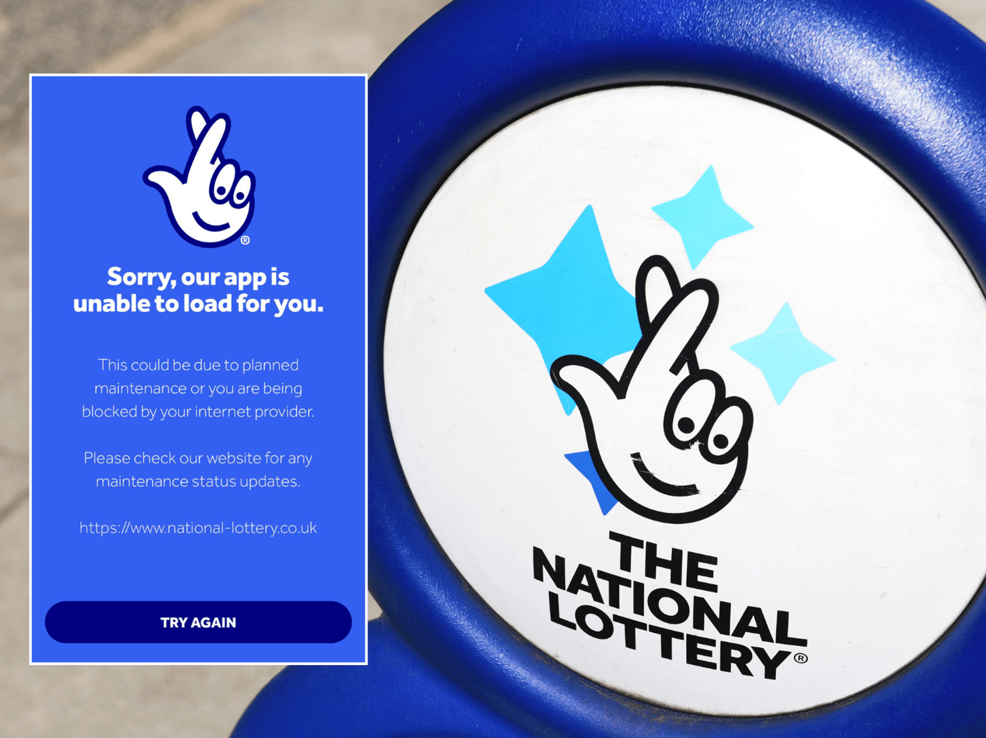 National Lottery app shuts down for players while millions of pounds still up for grabs