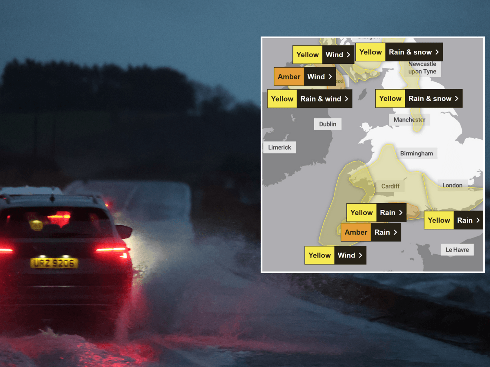 Storm Chandra: Travel chaos engulfs Britain with over 300 flood alerts issued amid amber weather warning