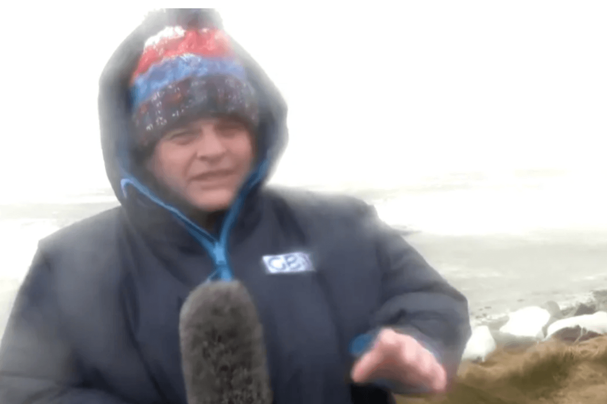'You can feel your feet going from under you!' Dougie Beattie 'almost blown over' as Storm Chandra batters Britain