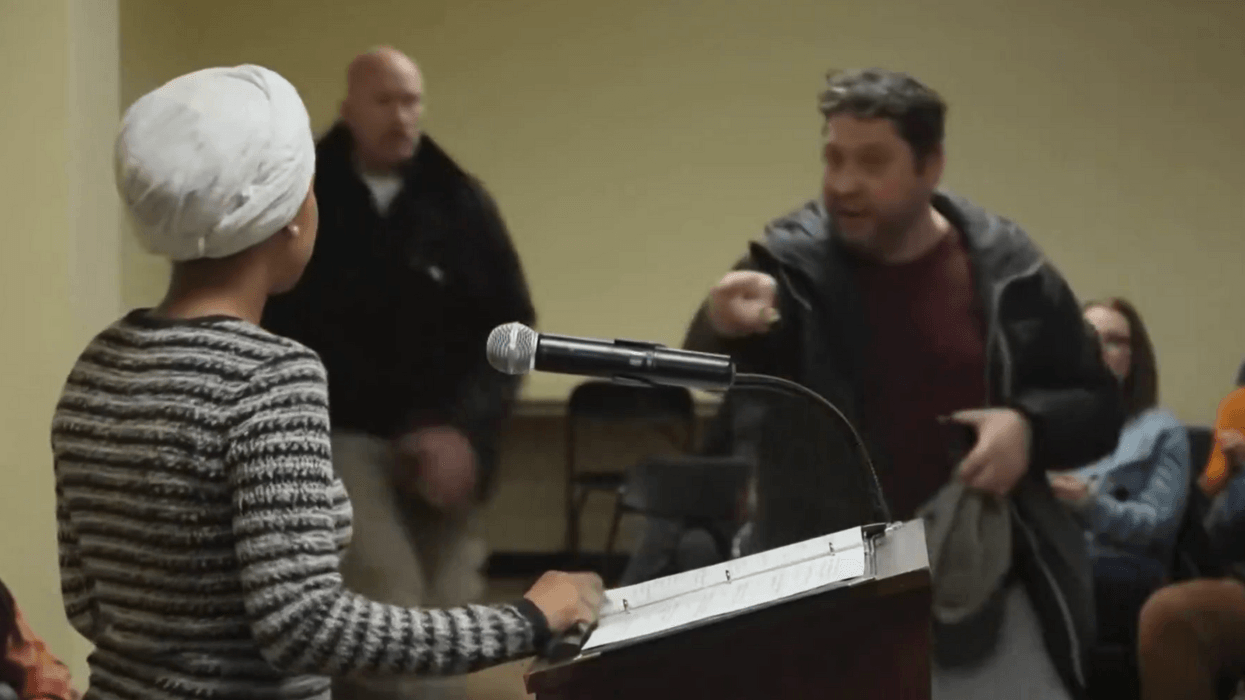 Ilhan Omar ‘sprayed with mystery substance’ after being charged by man at Minneapolis town hall