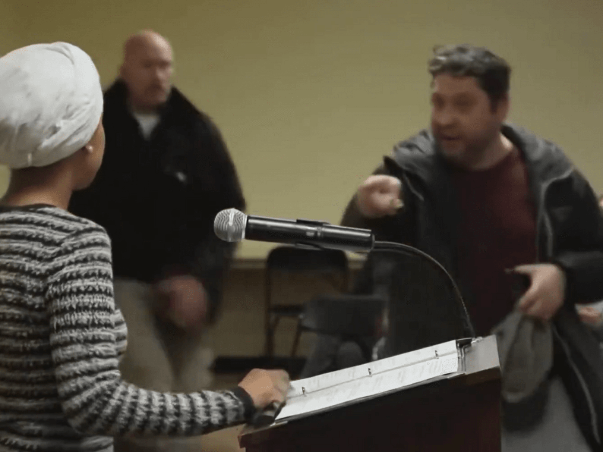 Ilhan Omar ‘sprayed with mystery substance’ after being charged by man at Minneapolis town hall