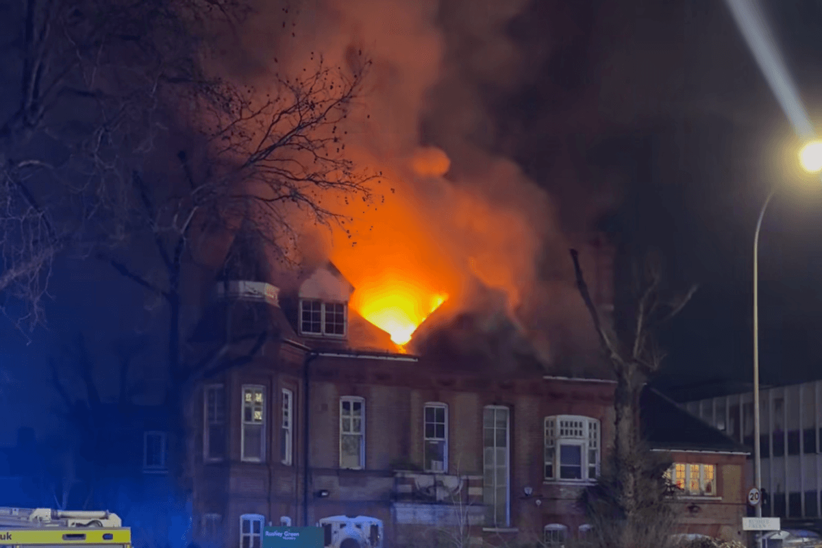 Fire engulfs London nursery with dozens of firefighters rushing to scene to tackle huge blaze