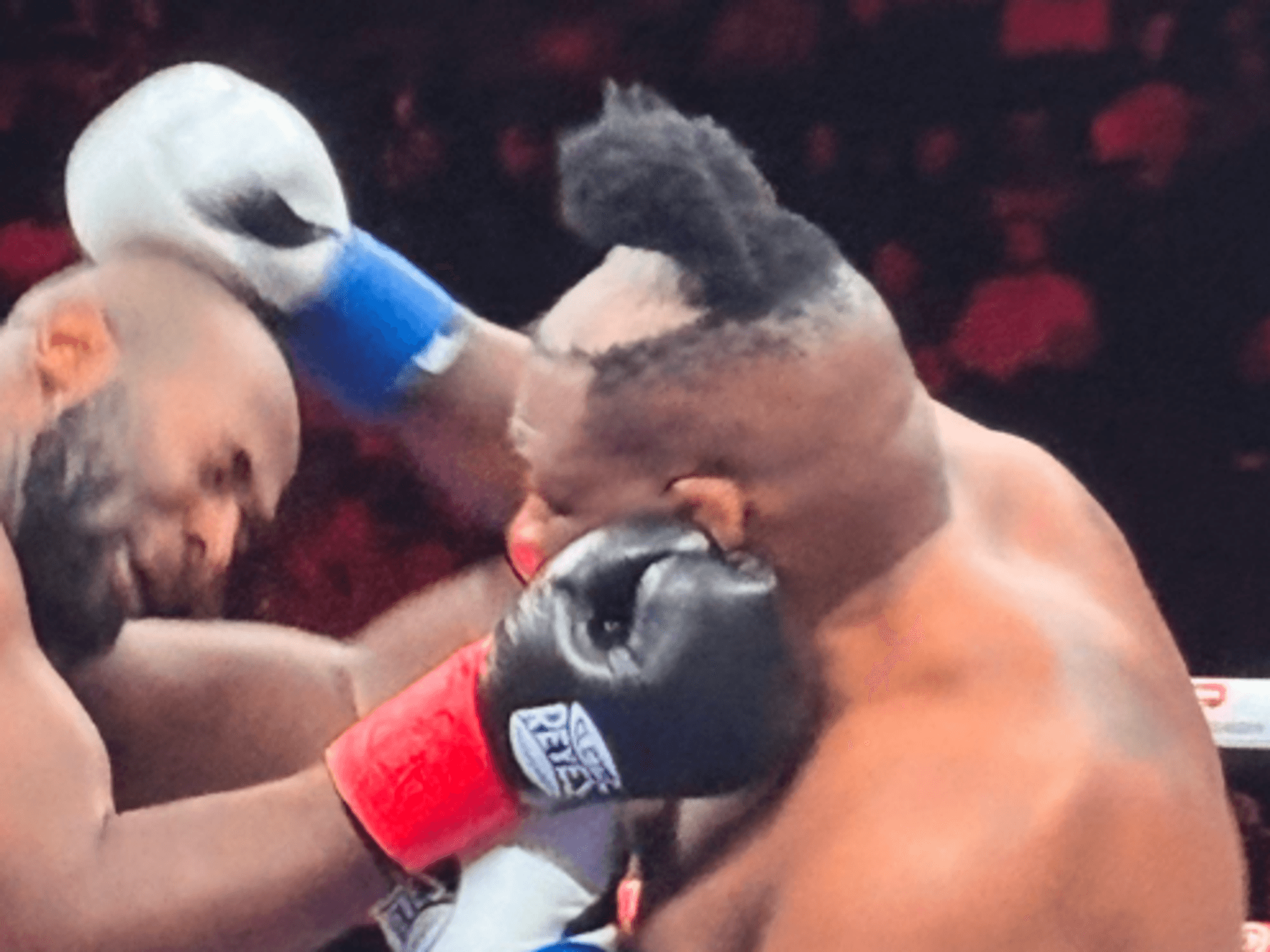 Boxing star has wig PUNCHED OFF his head as remarkable footage goes viral