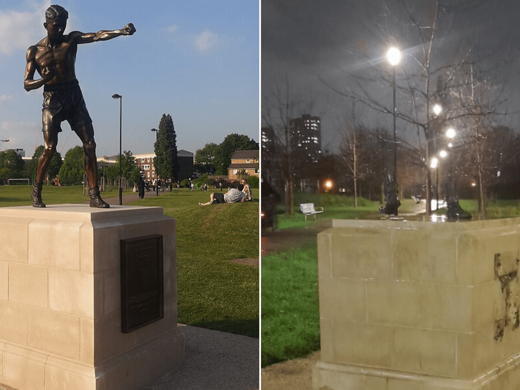 Statue of British boxing icon stolen from London park as grandson issues heartbroken plea