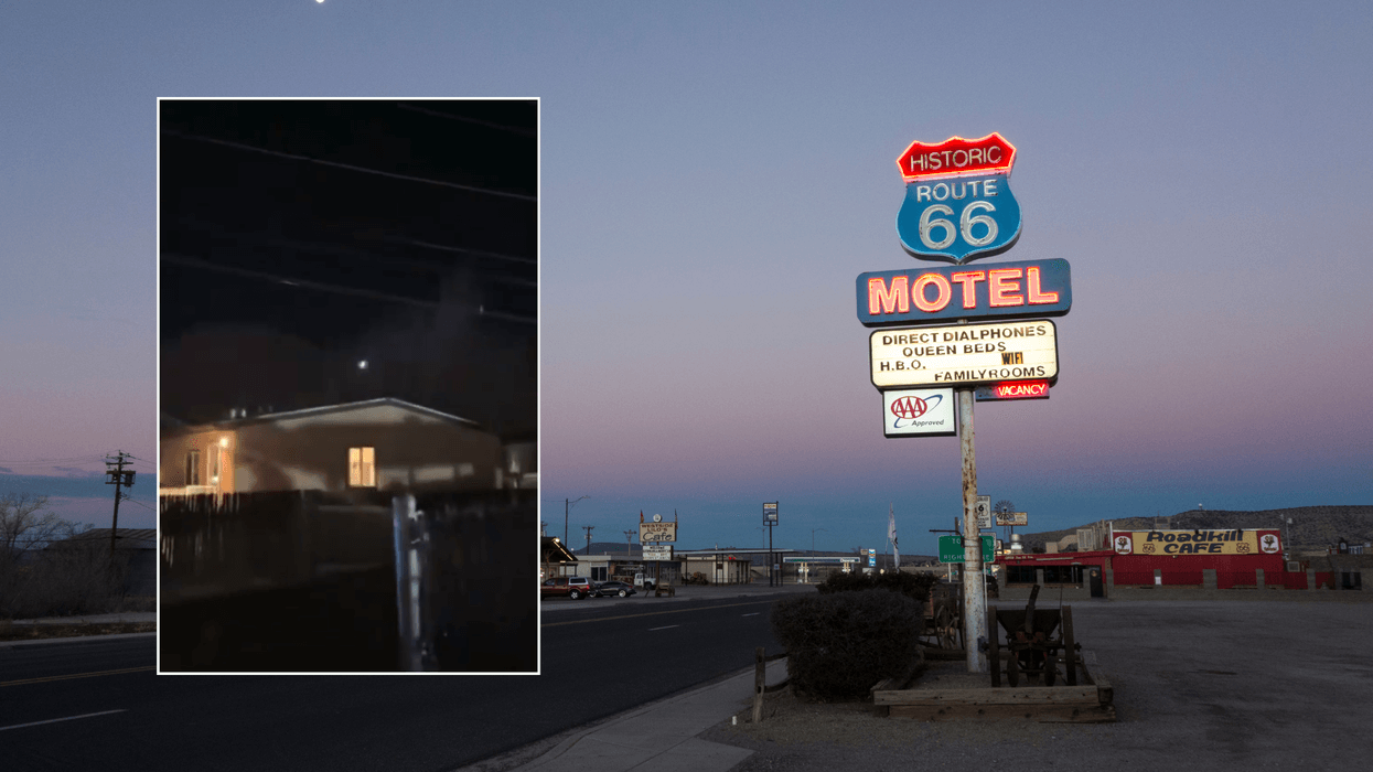 Police helicopter smashes into ground in flames during shootout with suspect on Route 66