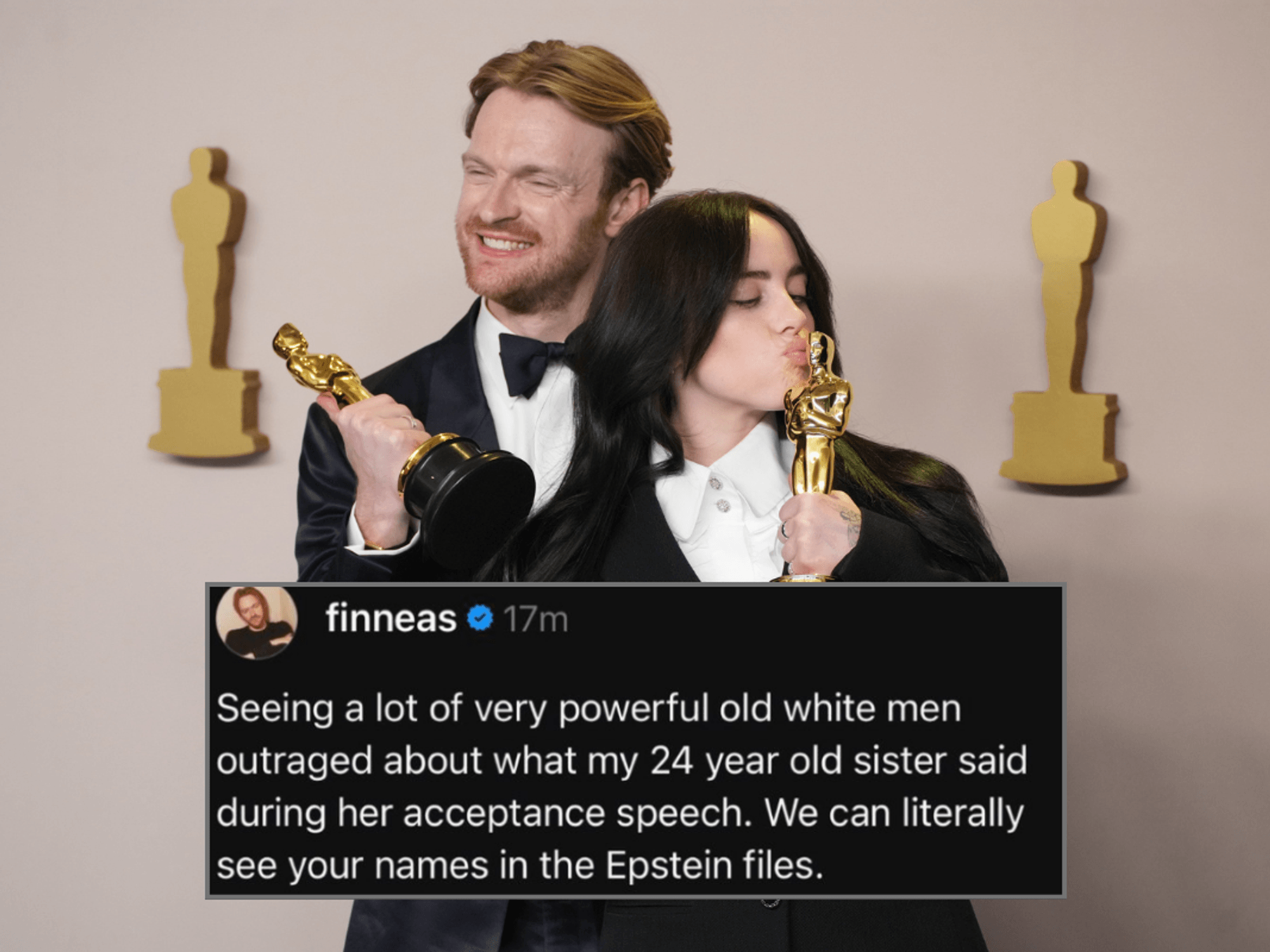 Billie Eilish's brother Finneas O'Connor SLAMS 'old white men' for Grammy's Ice speech criticism