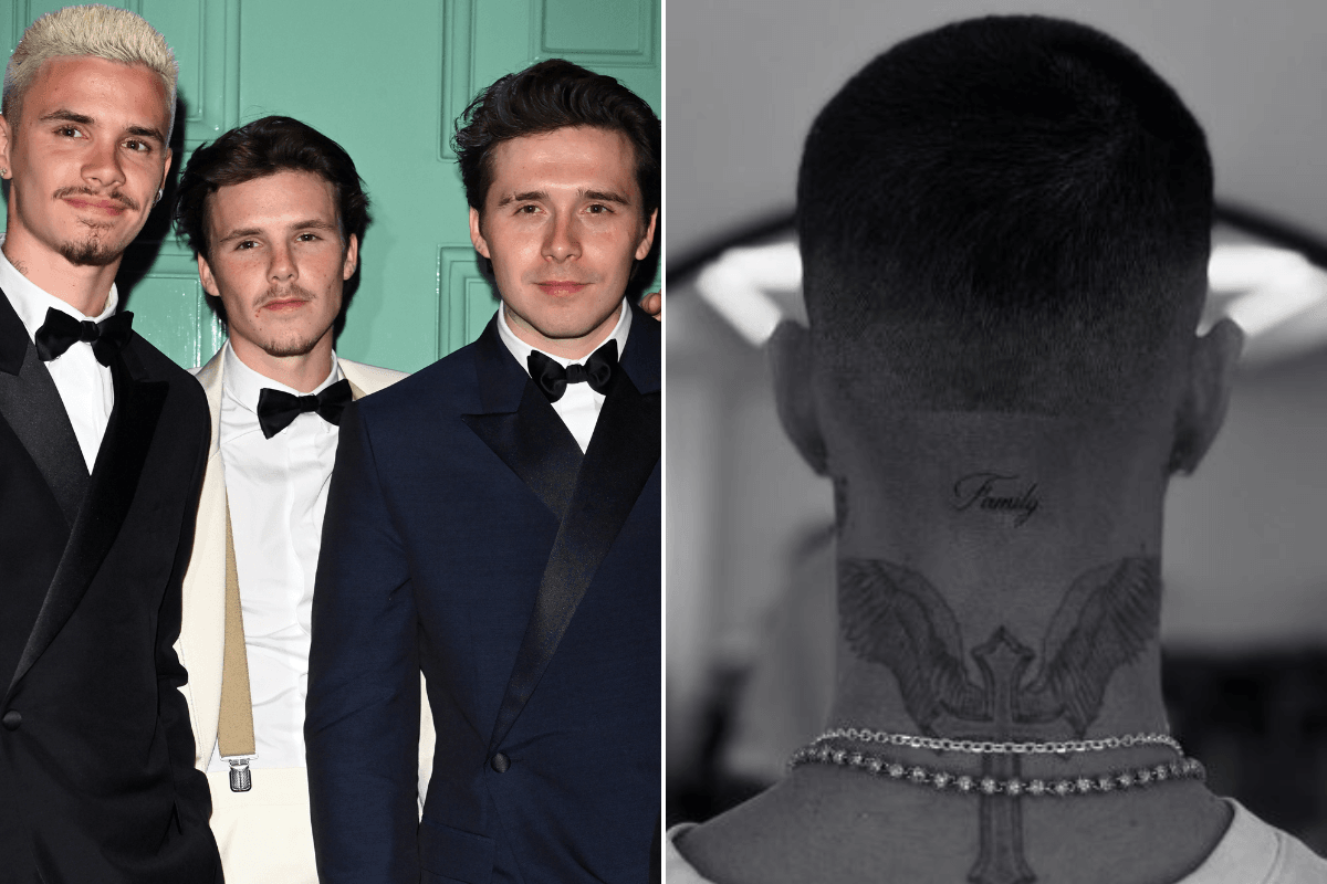 Romeo Beckham sends brutal message to brother Brooklyn amid family feud as he unveils pointed new tattoo