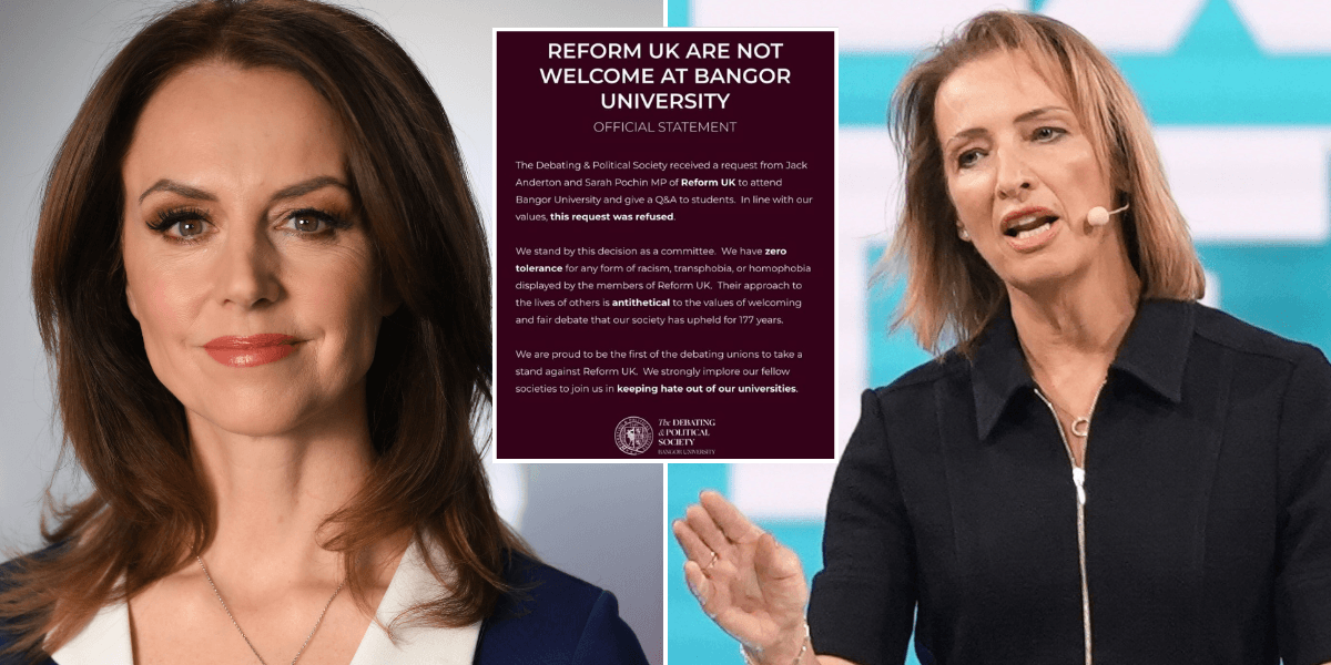 Bev Turner lets rip at ‘small-minded censorship’ of university debating society as she blasts Reform UK campus ban Bev Turner lets rip at ‘small-minded censorship’ of university debating society as she blasts Reform UK campus ban