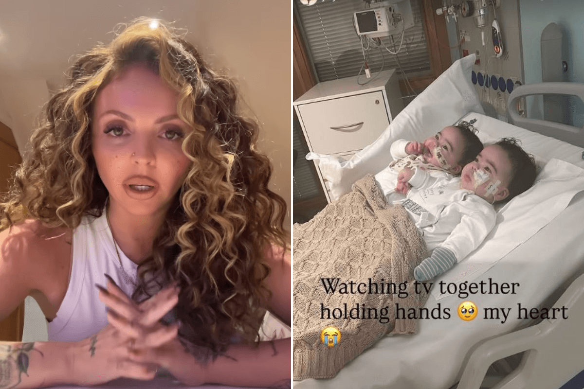 Jesy Nelson shares heartwarming new pictures of twins in hospital as they continue rare health battle: 'My heart!'
