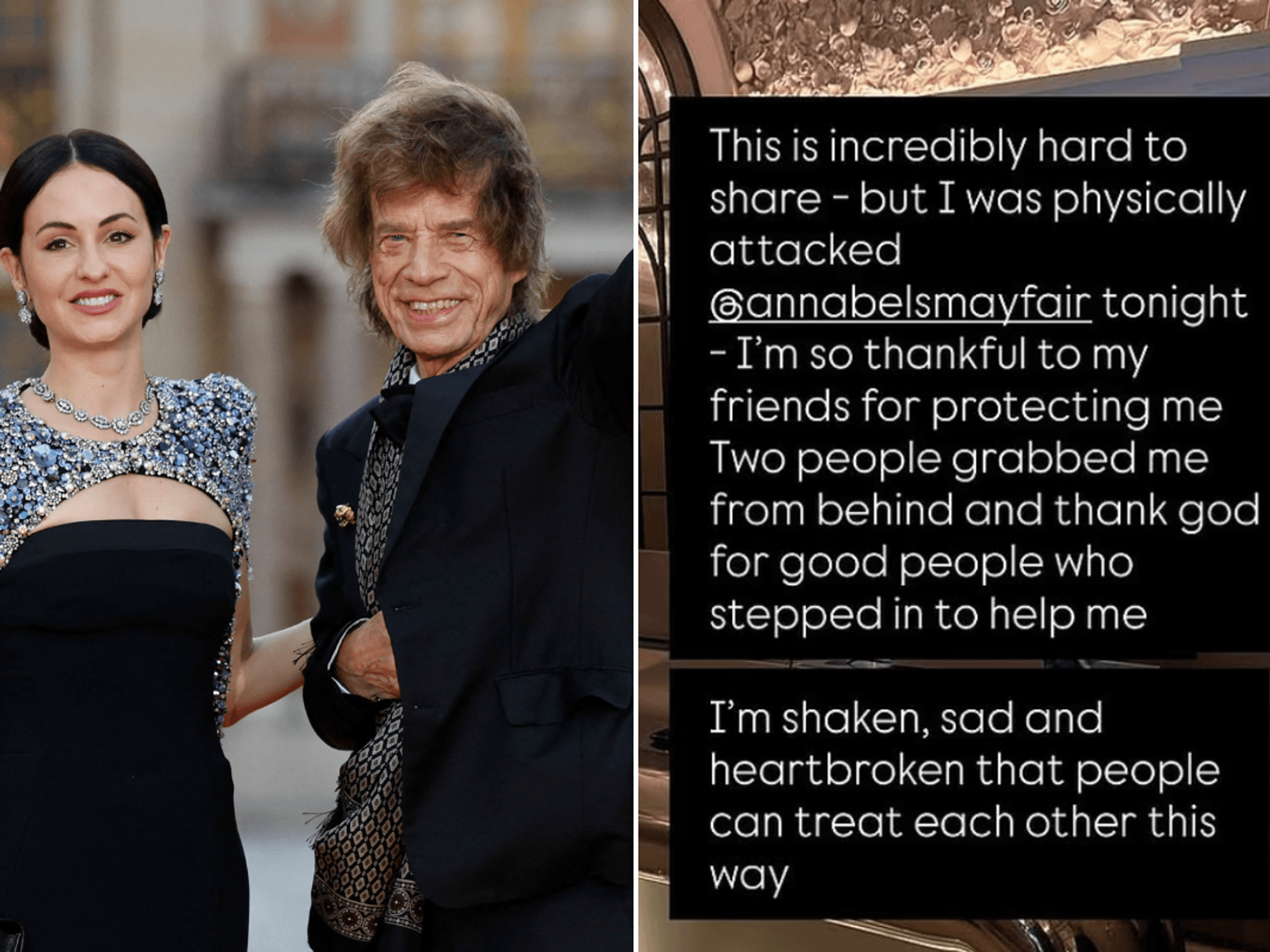 Mick Jagger's fiancée opens up on terrifying attack at £3000 a year Mayfair club where she was 'g...