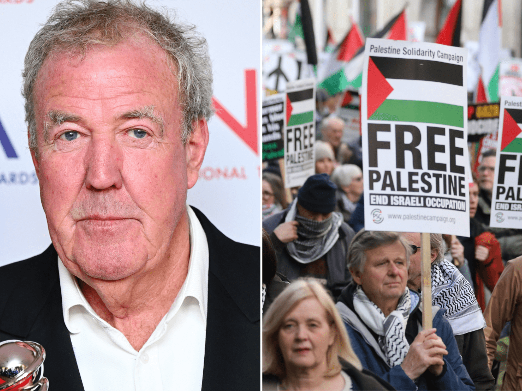 Jeremy Clarkson sparks outrage from pro-Palestine activists as they slam Clarkson's Farm star's '...