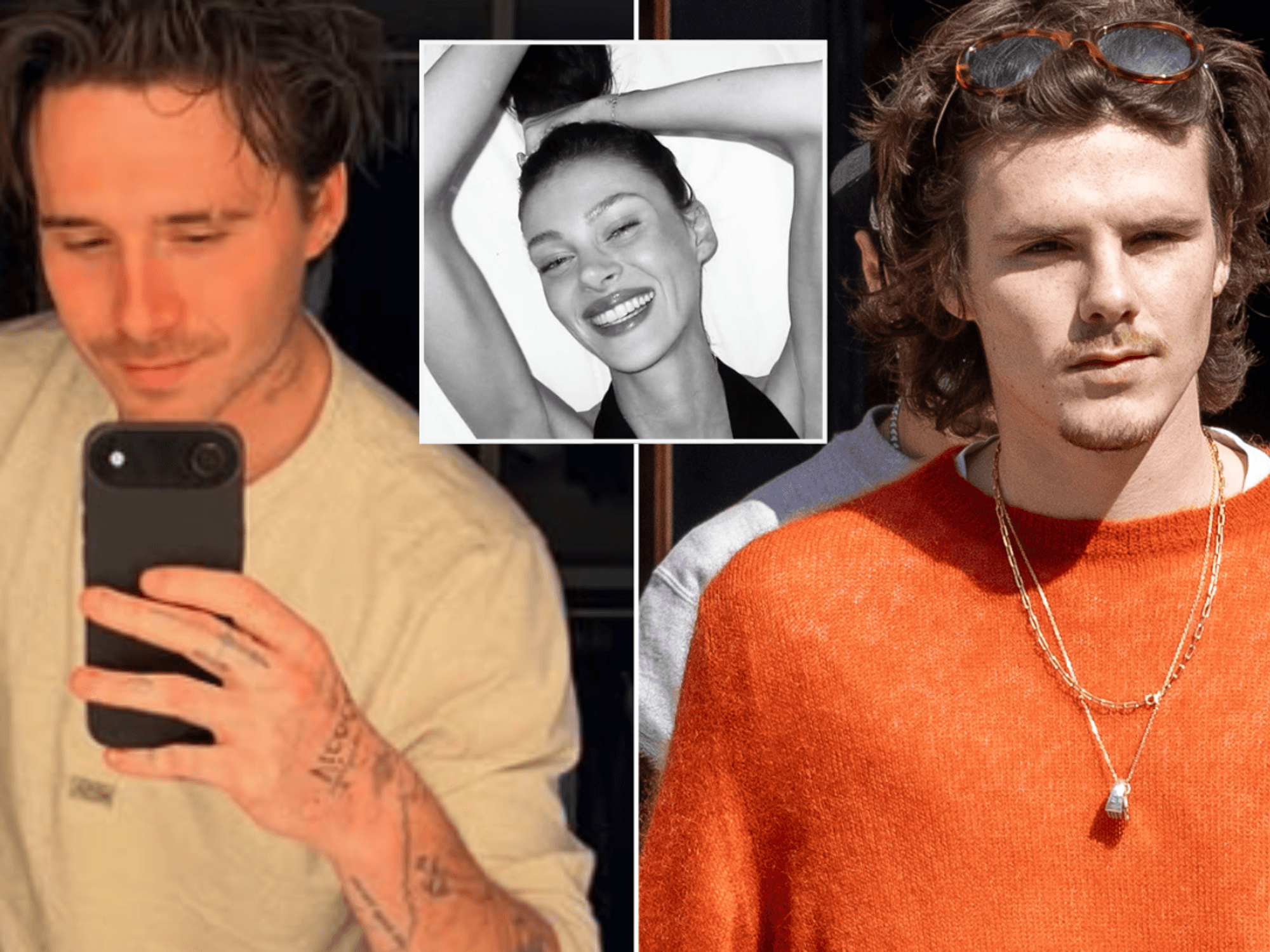 Brooklyn Beckham ignores brother Cruz's olive branch as he returns to public eye with gushing tri...