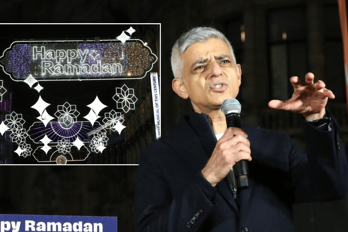 Sadiq Khan unveils Ramadan lights in heart of London as he hails 'symbol of diversity'