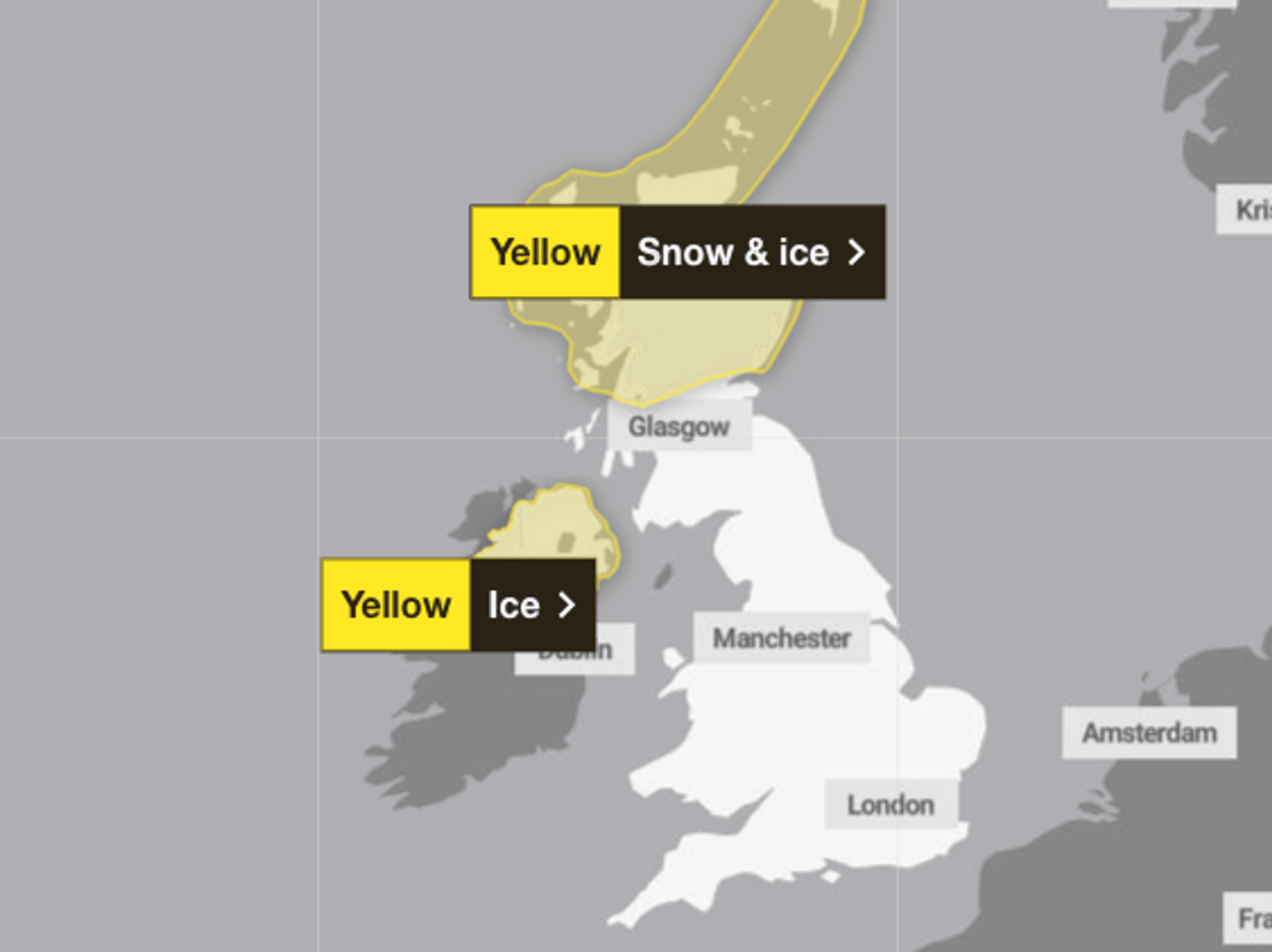 Met Office issues yellow weather alert for snow as Britons warned of potential traffic chaos