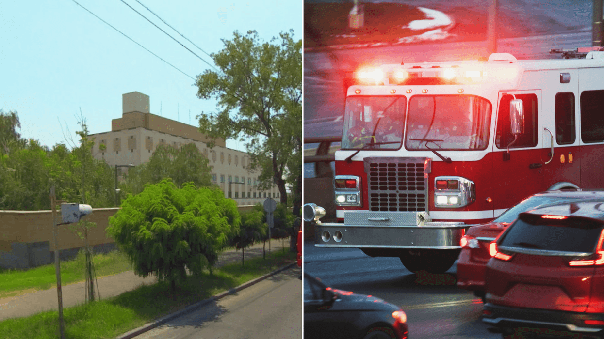 Car EXPLODES outside US embassy as emergency services swarm scene